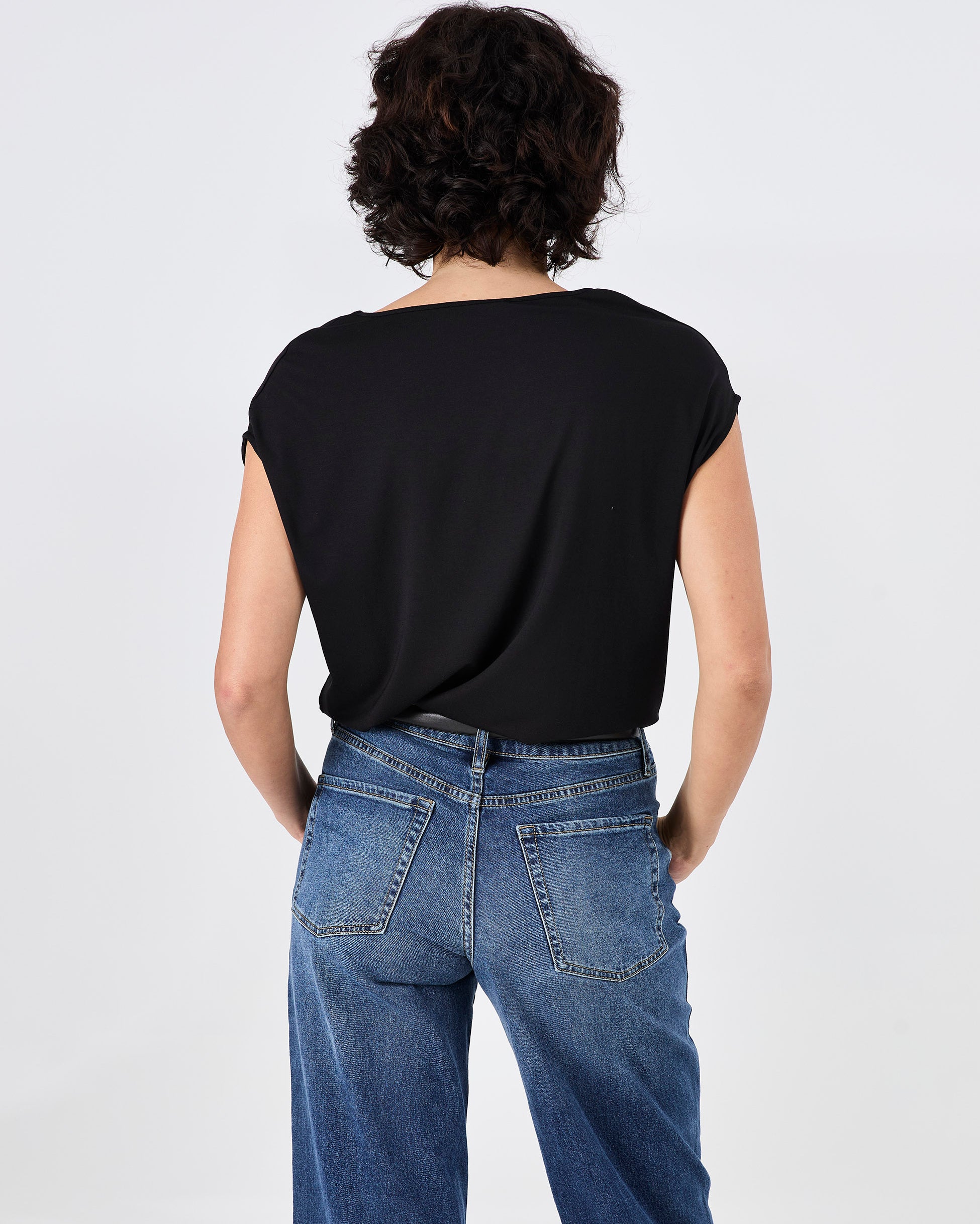 Modal Luxe Layer Tee - Black