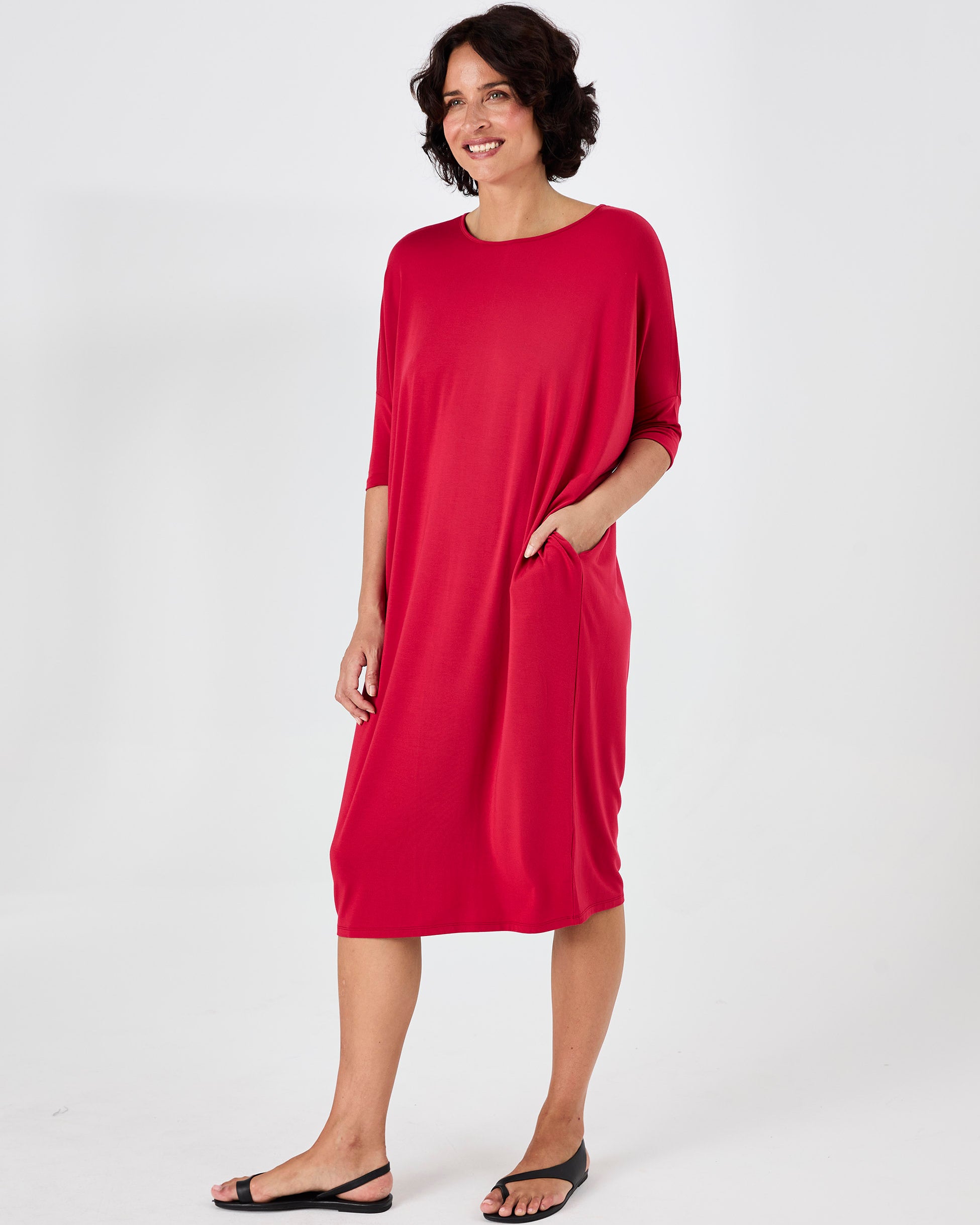 Easy Flow Dress - Cherry