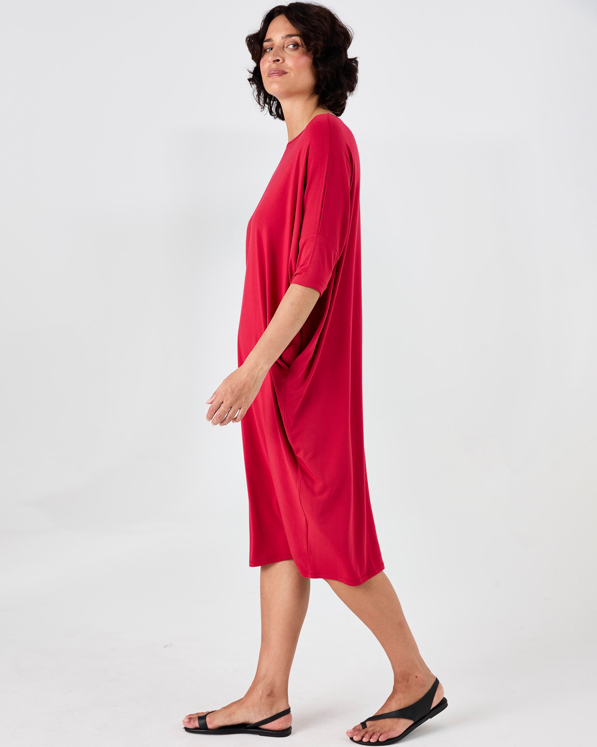 Easy Flow Dress - Cherry