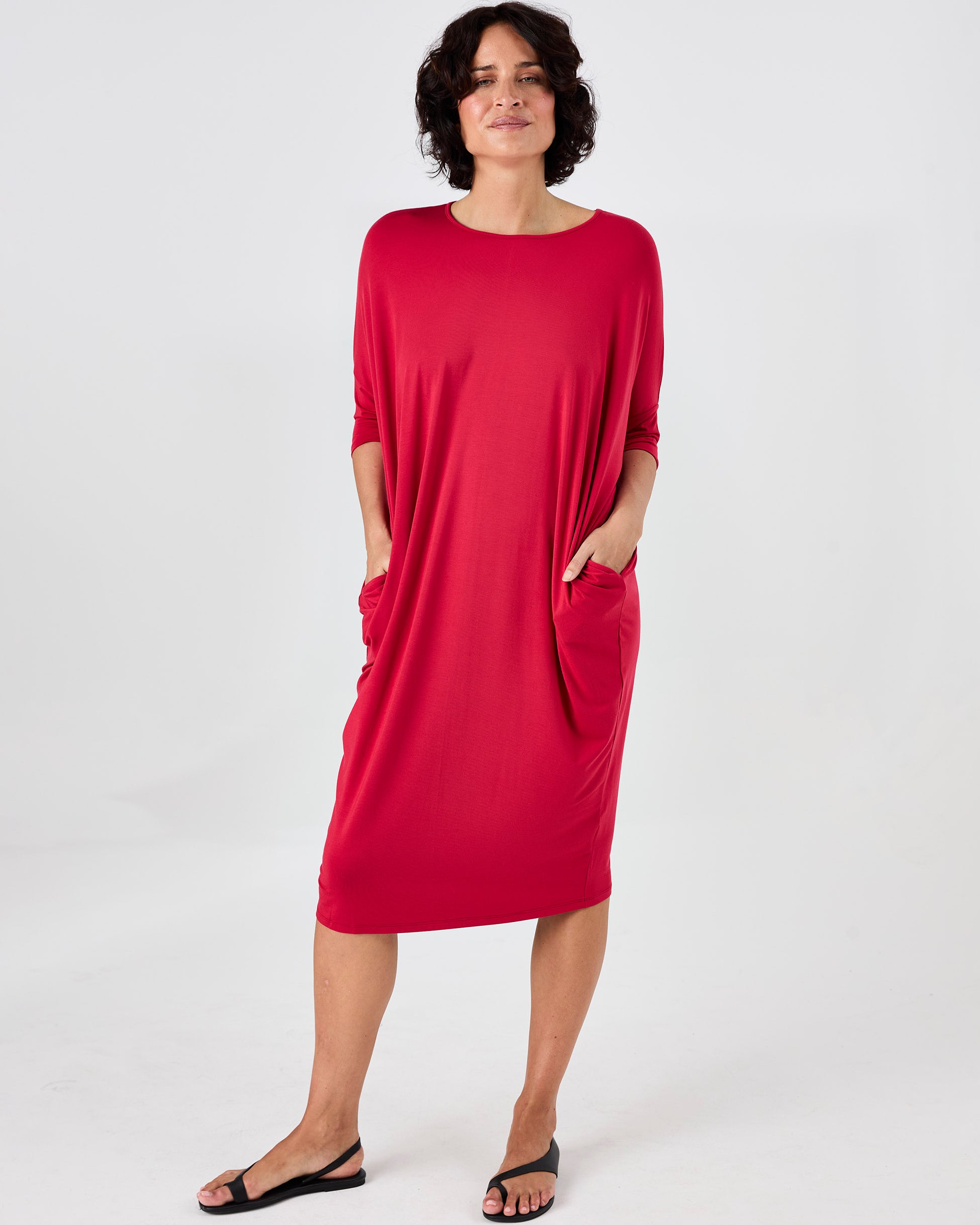 Easy Flow Dress - Cherry