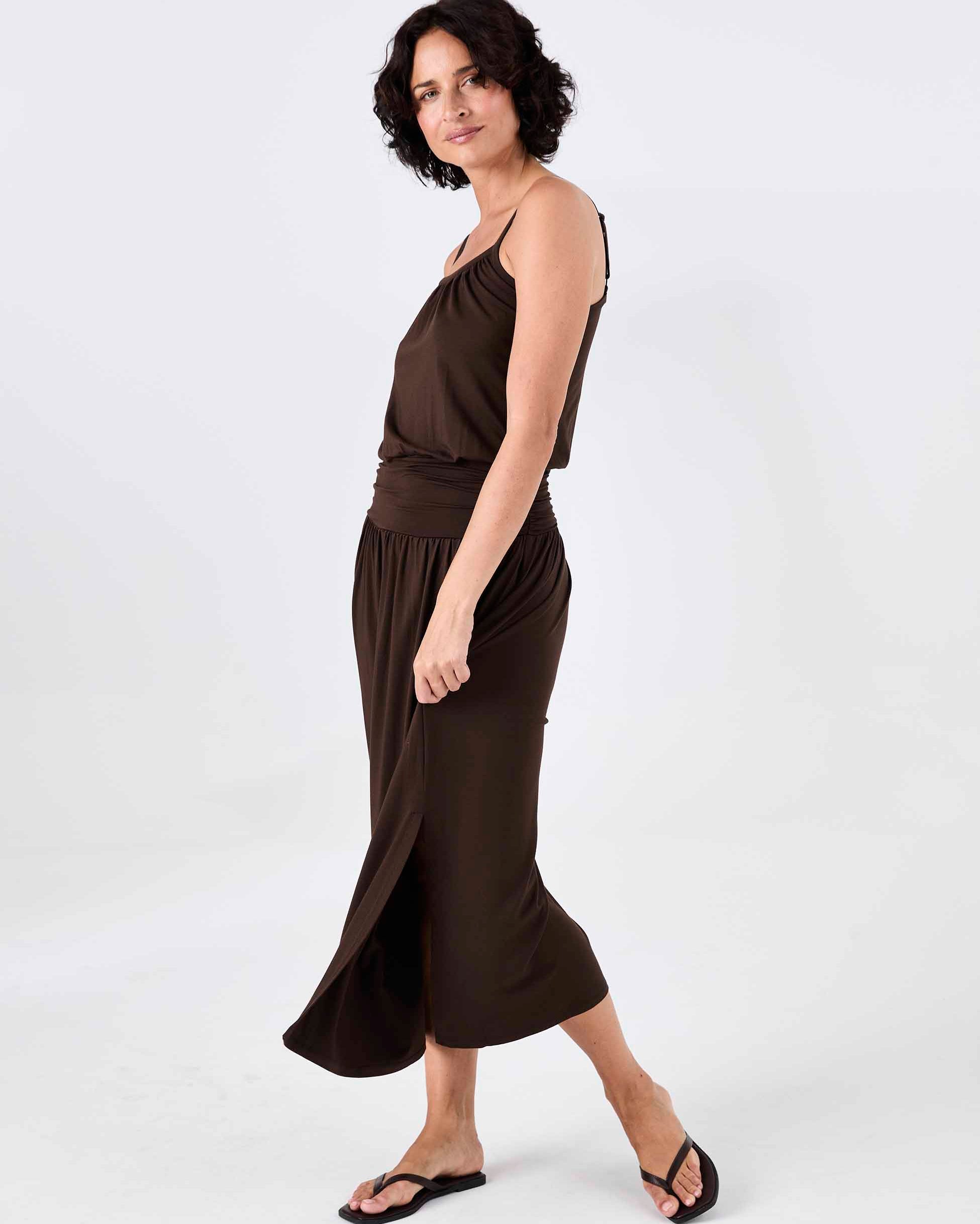 Imogen Dress - Coffee Bean