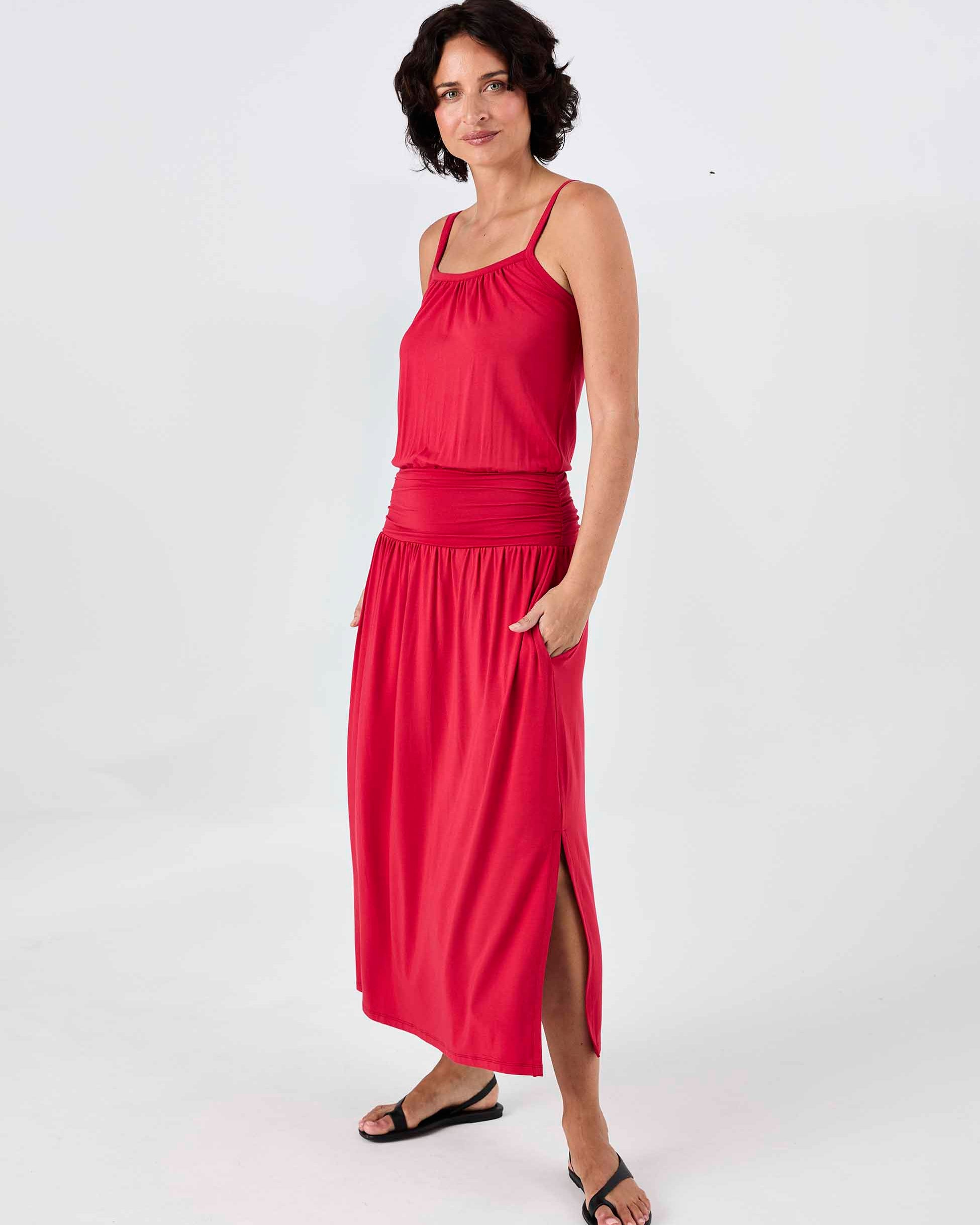 Imogen Dress - Cherry