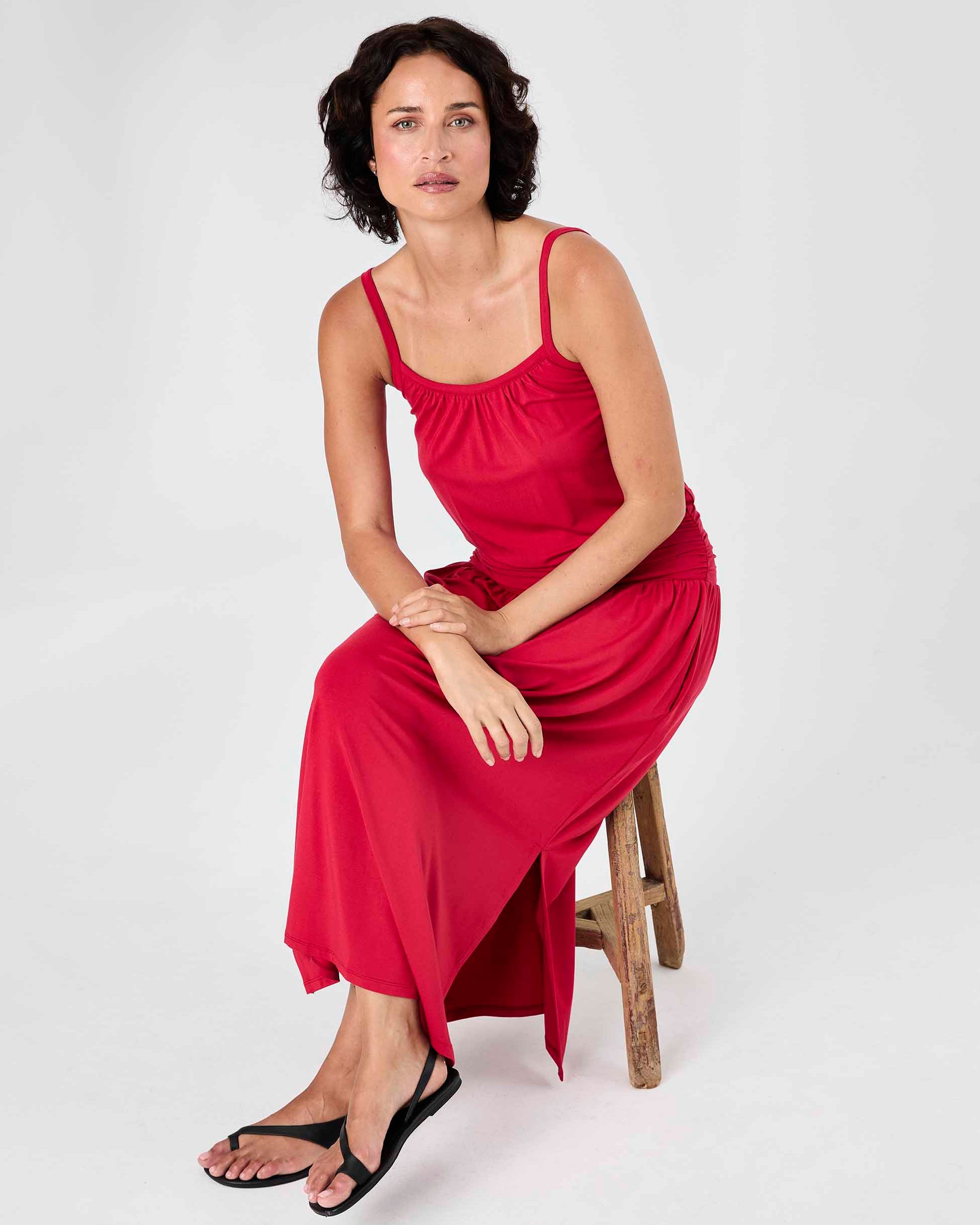 Imogen Dress - Cherry