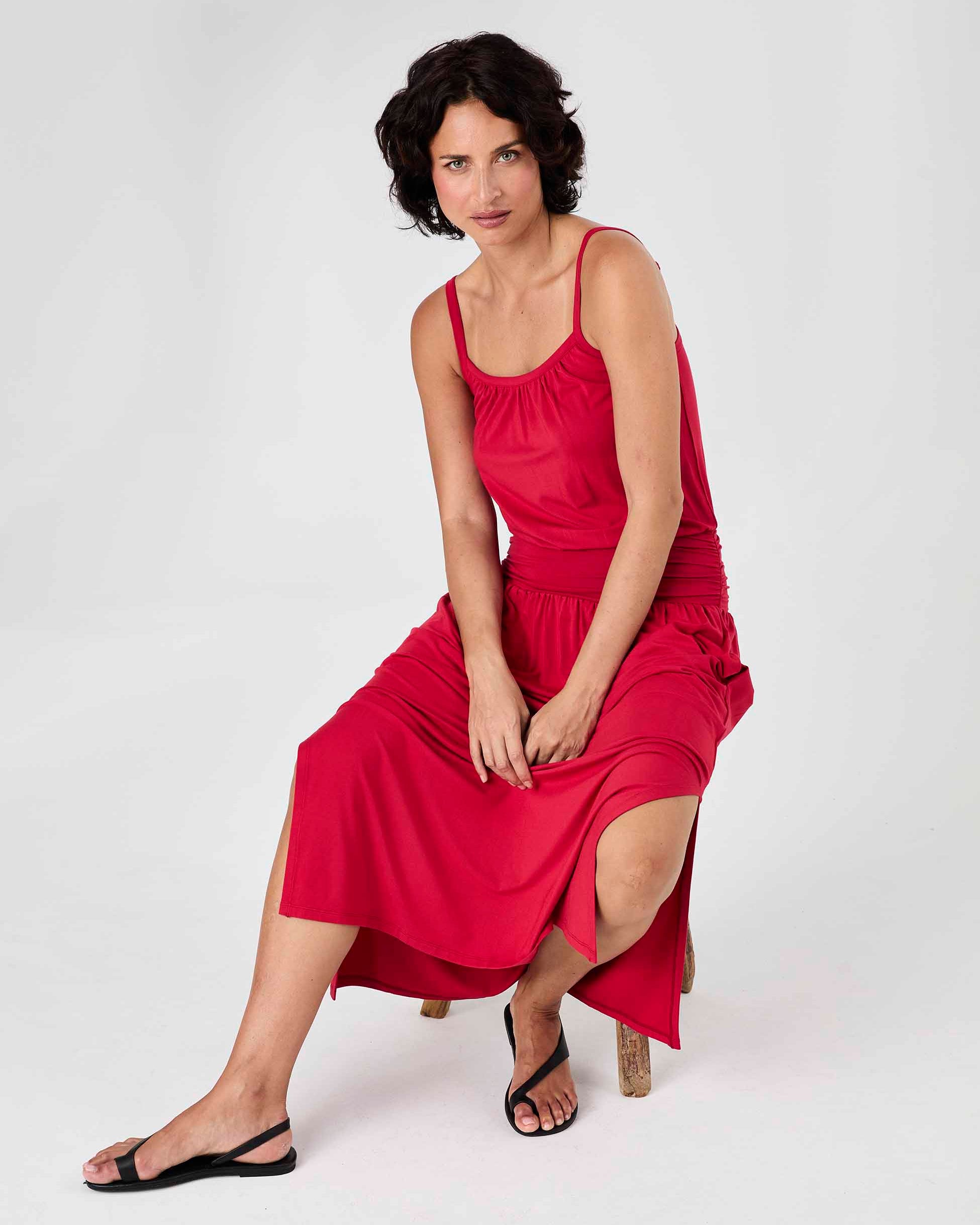 Imogen Dress - Cherry