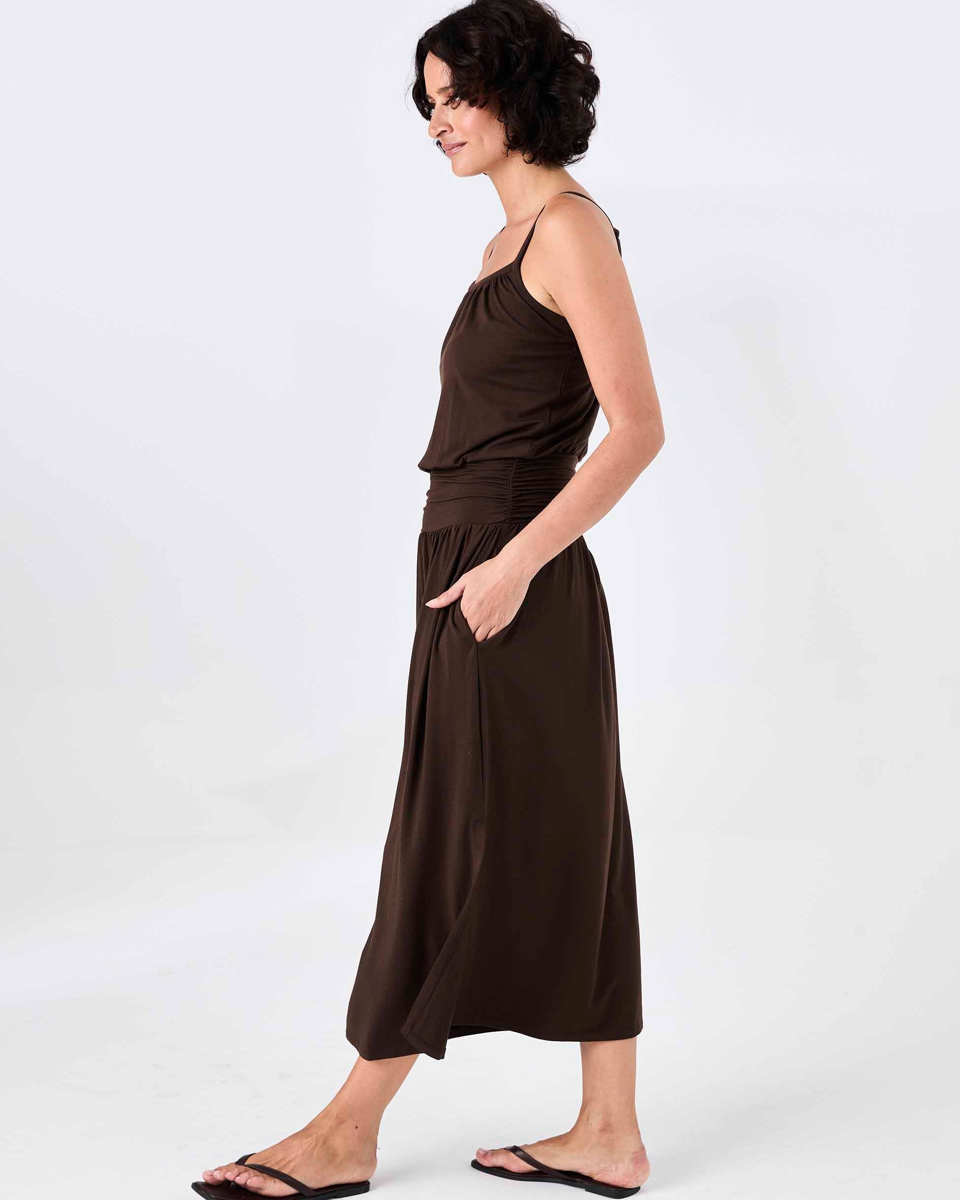 Imogen Dress - Coffee Bean