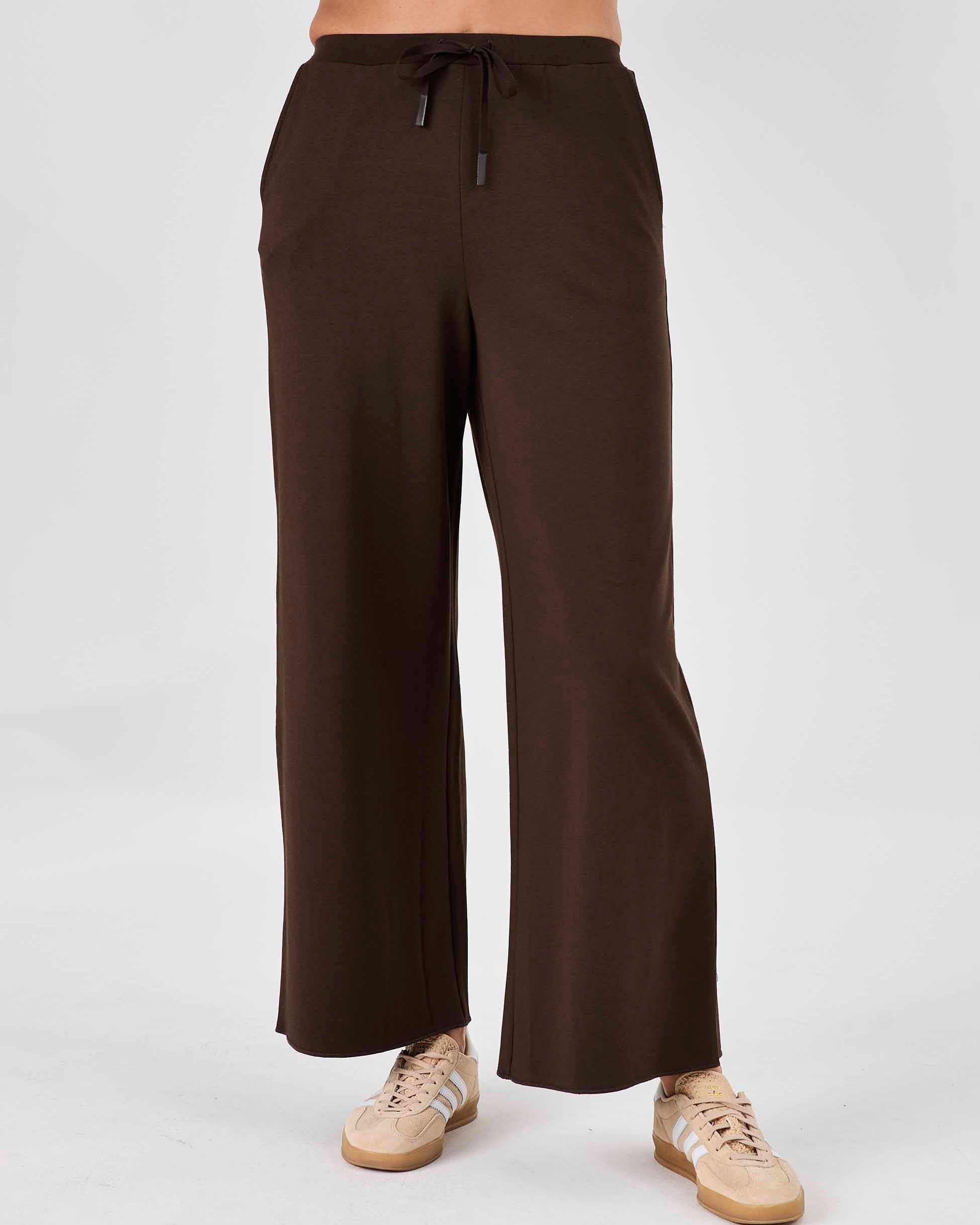 Classic Wide Leg Sweat Pants - Coffee Bean