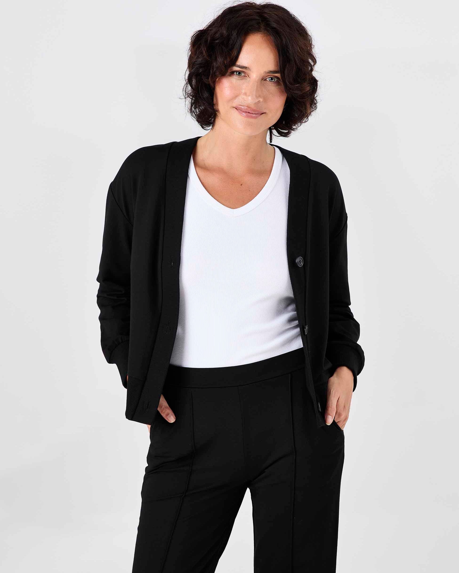 Leighton Sweat Top - Black