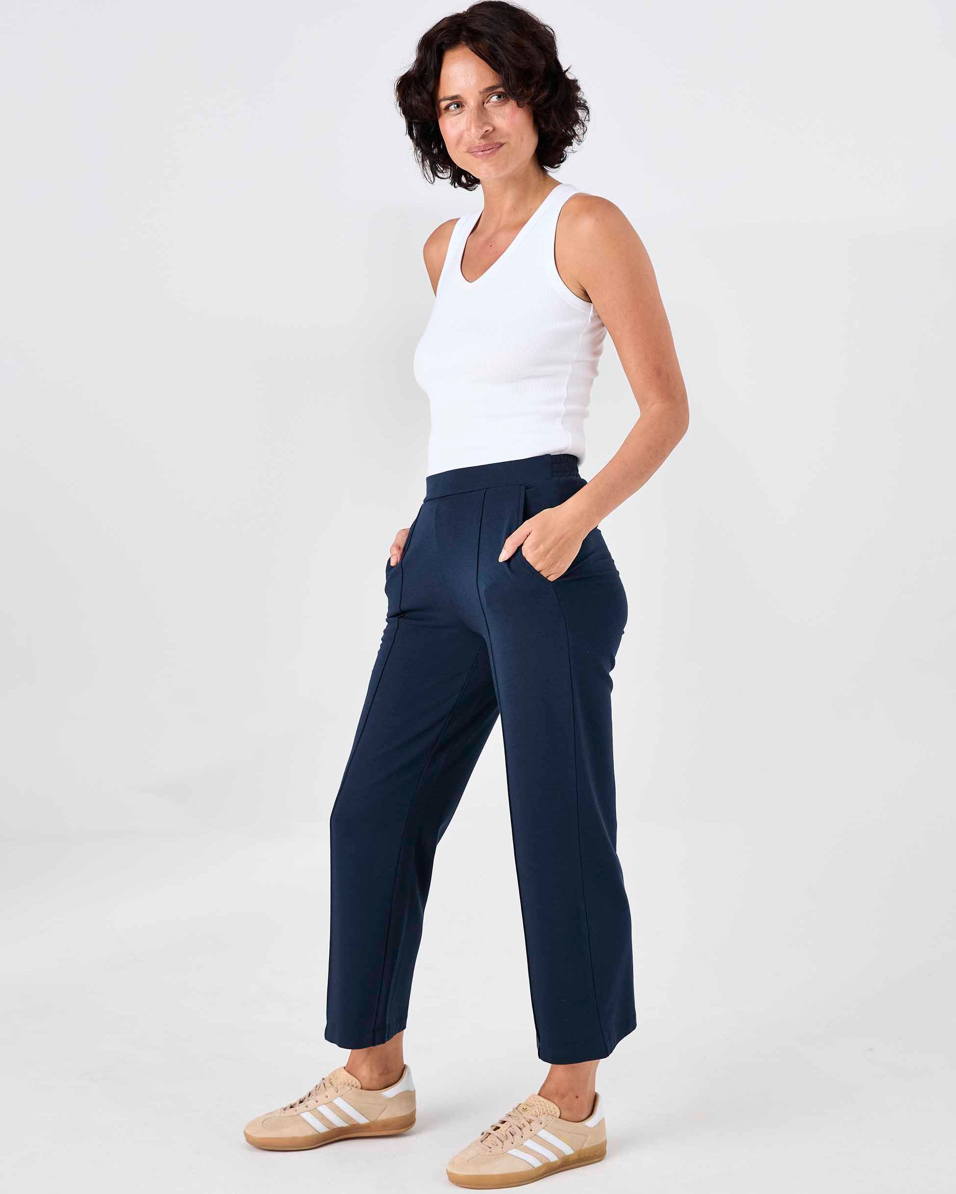 Suit Up Athleisure Pant - Navy