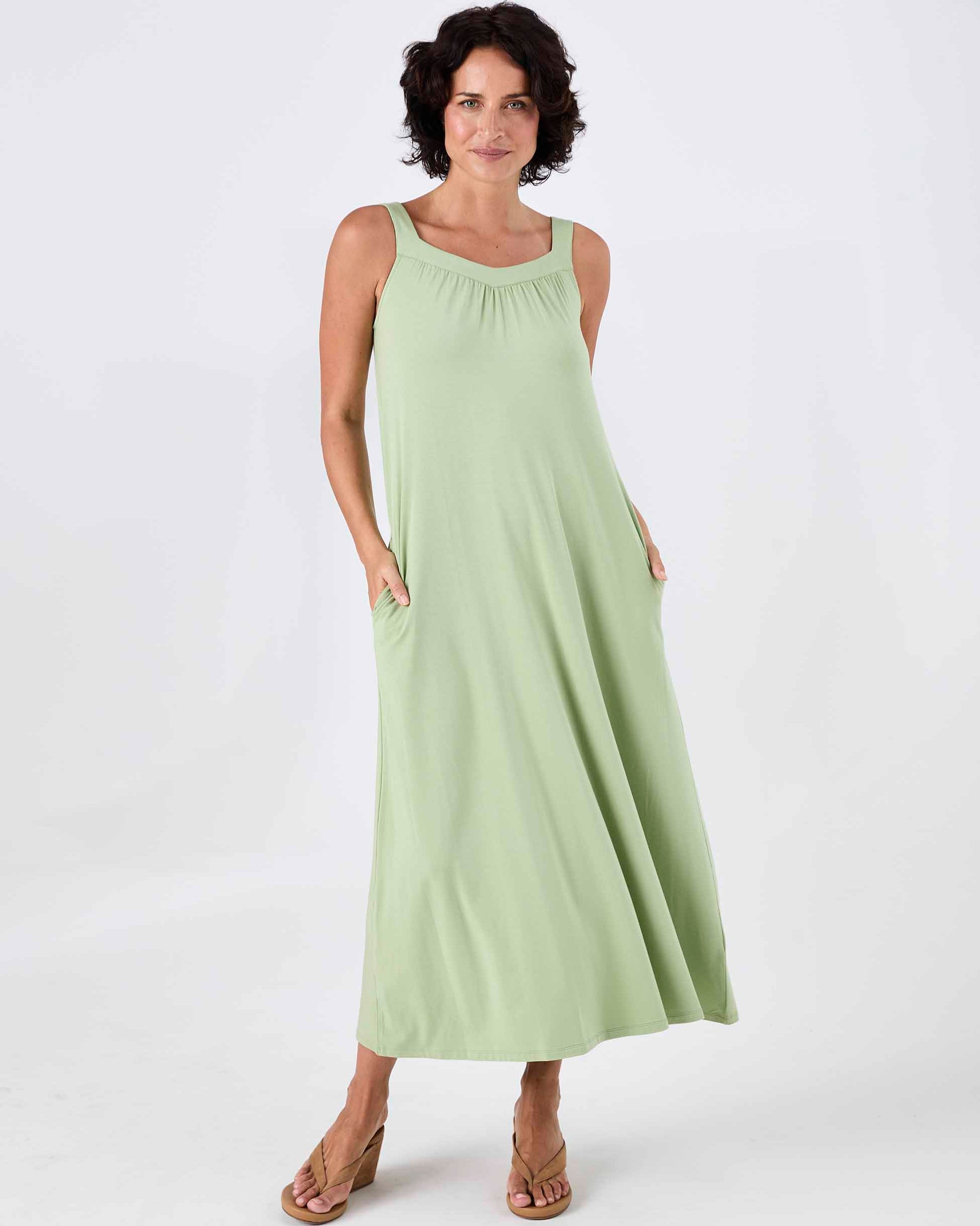 Haze Dress - Matcha Green