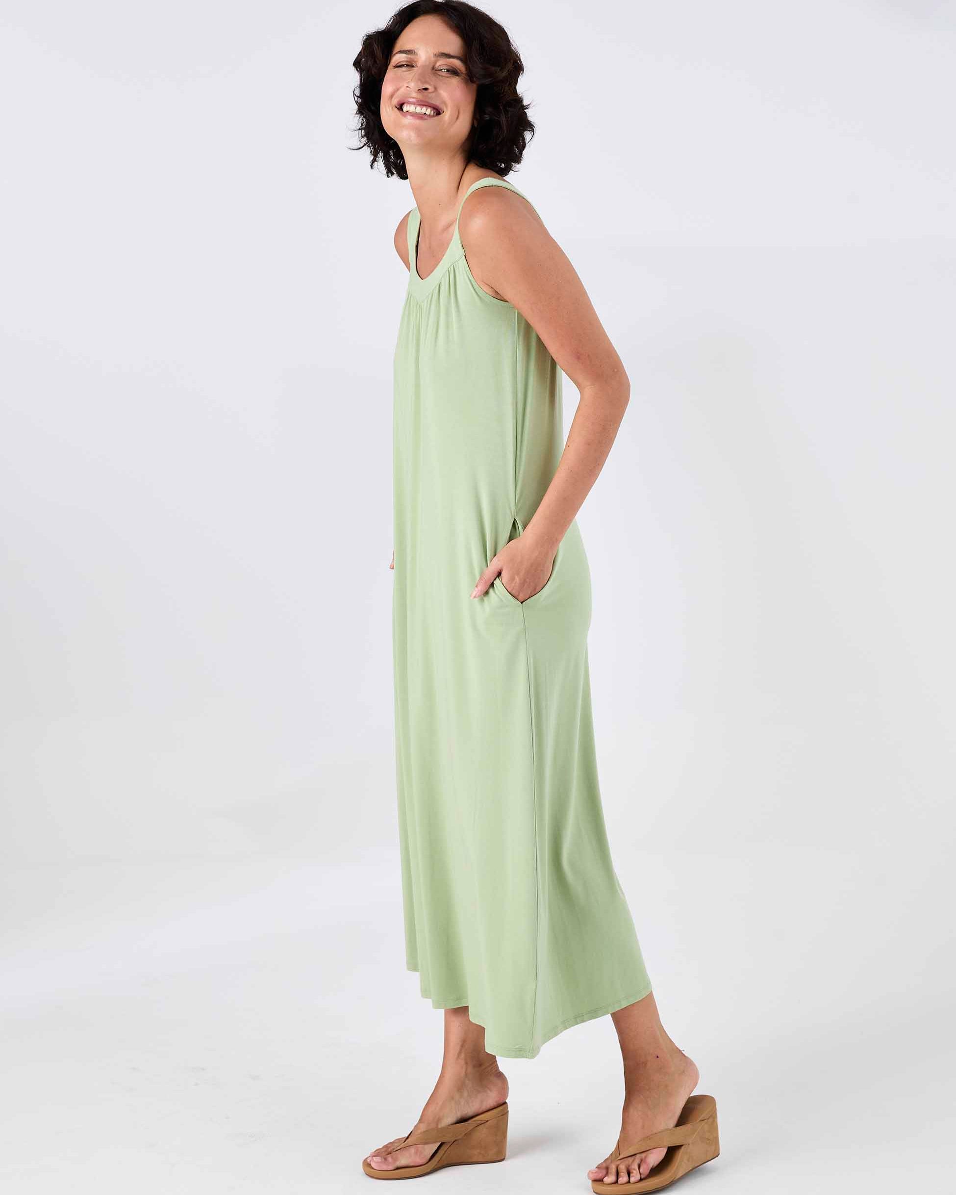 Haze Dress - Matcha Green