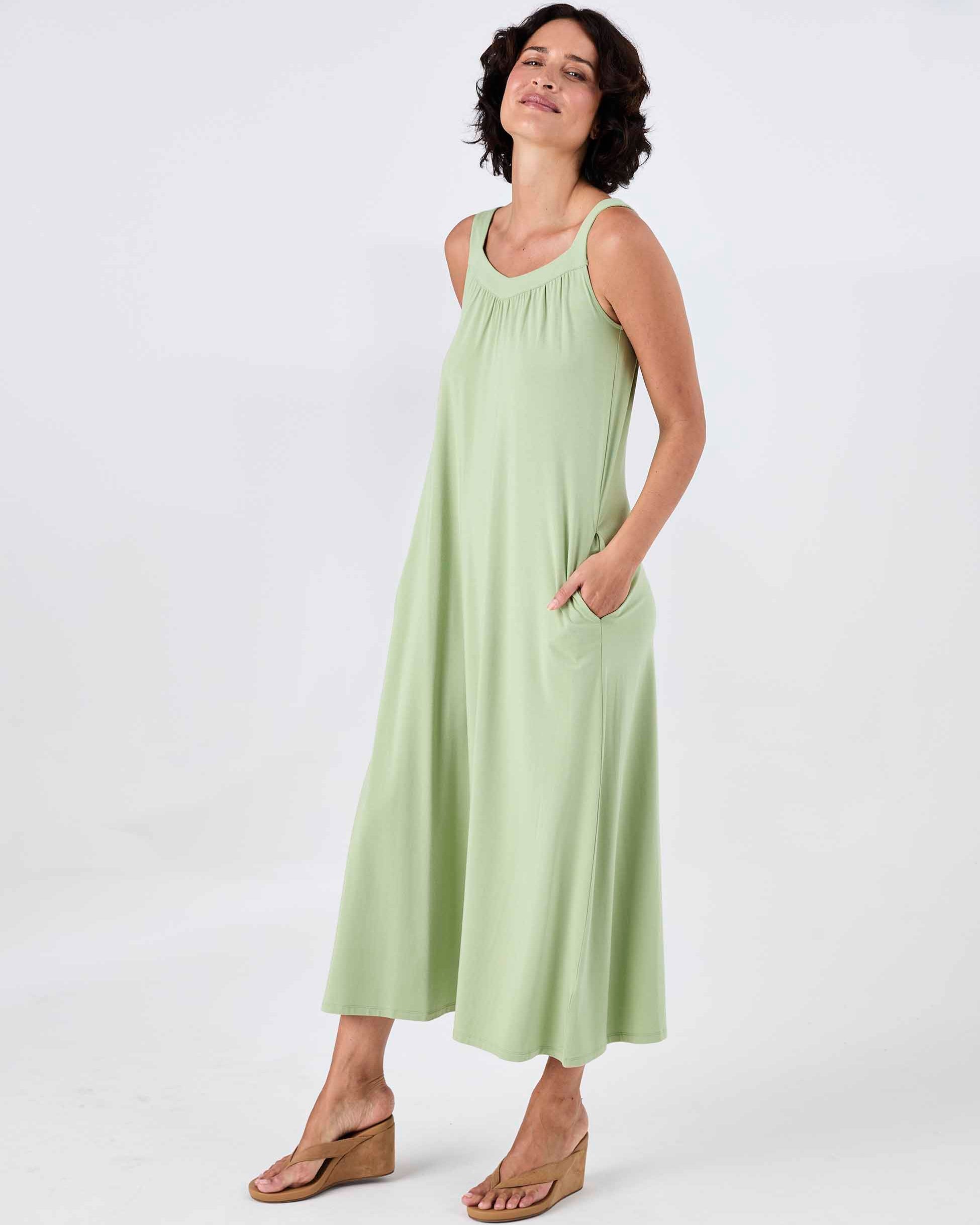 Haze Dress - Matcha Green