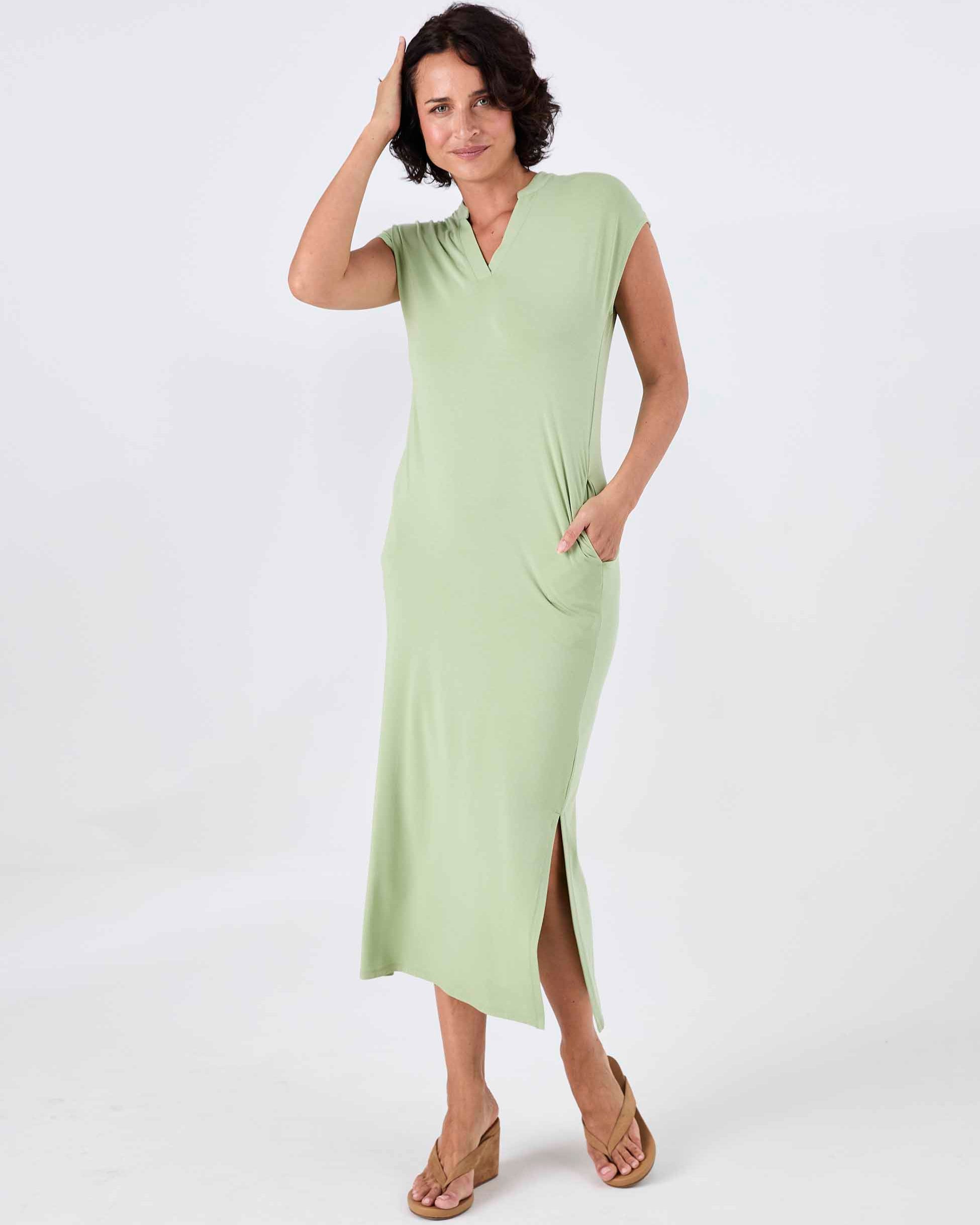 Alba Dress - Matcha Green