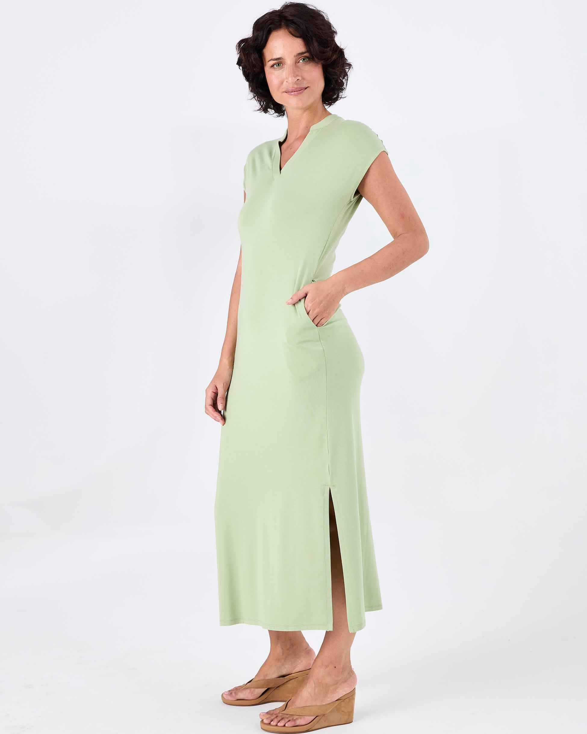 Alba Dress - Matcha Green