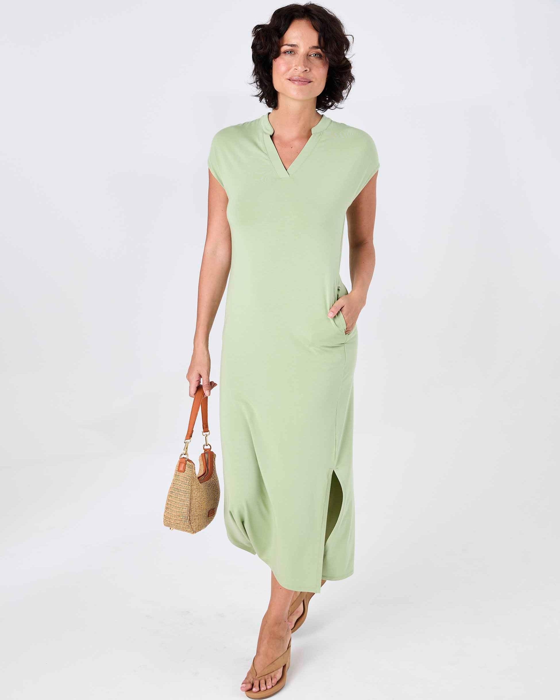 Alba Dress - Matcha Green