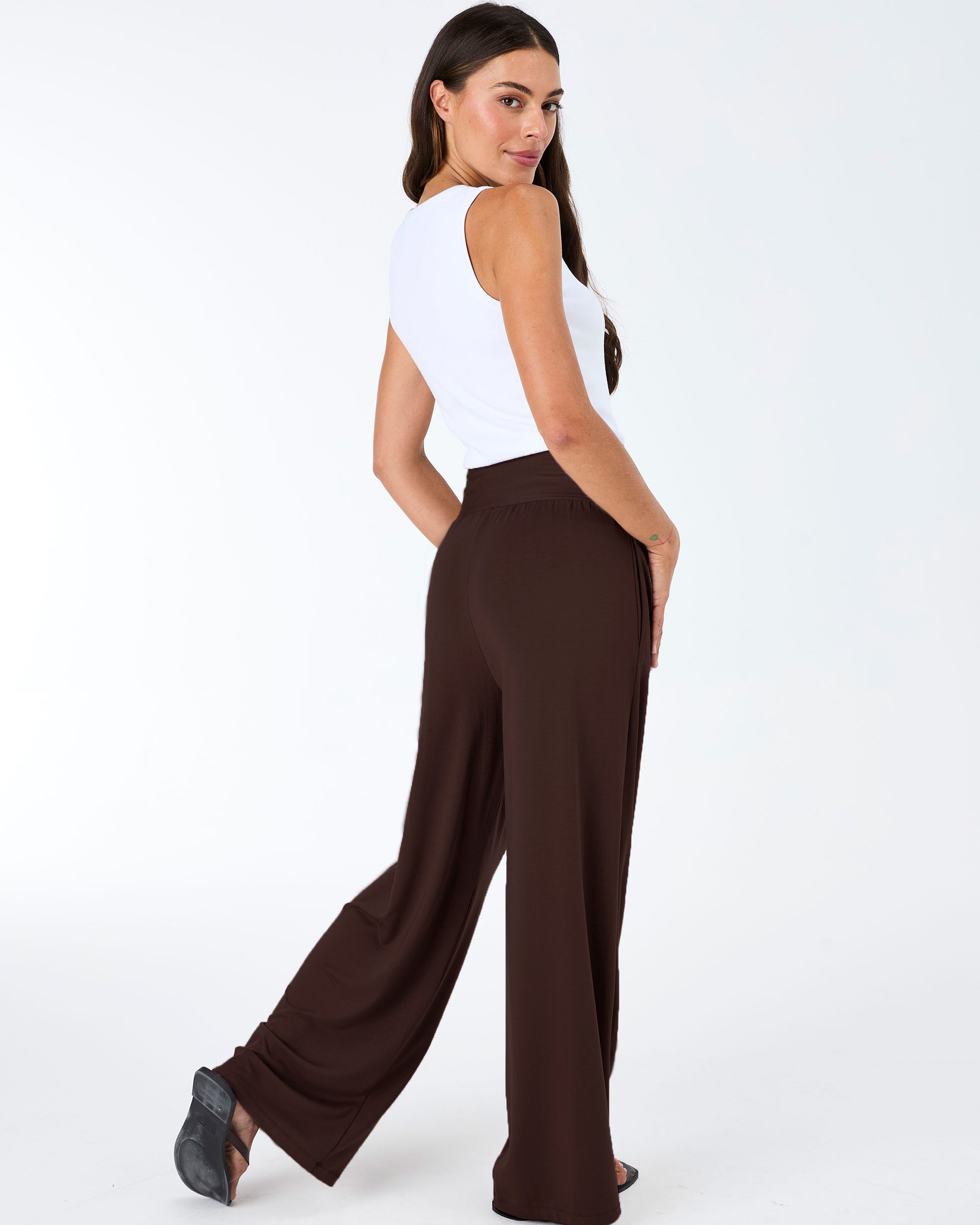Nomad Modal Wide Leg Pant - Coffee Bean