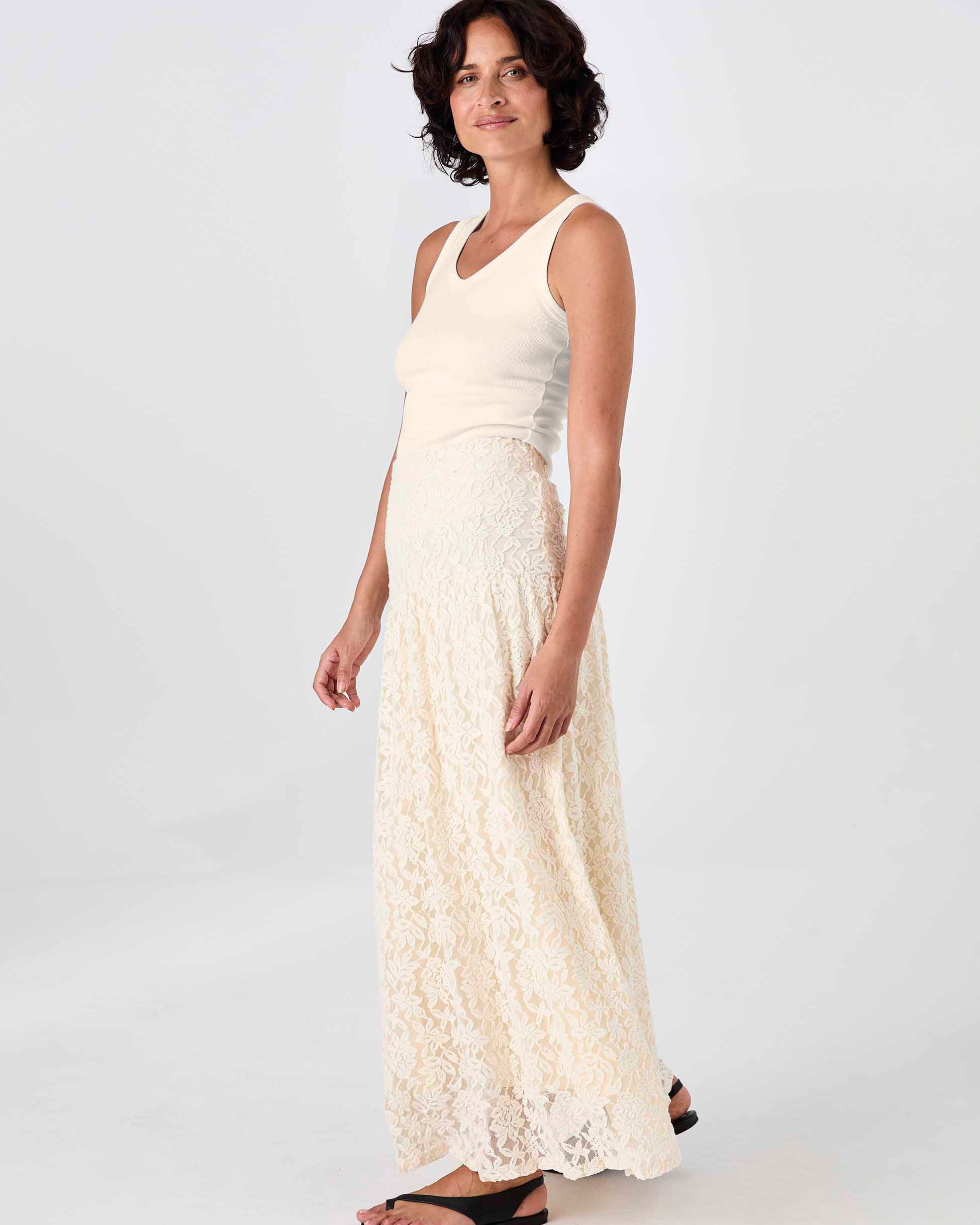 Chantelle Lace Skirt - Antique white