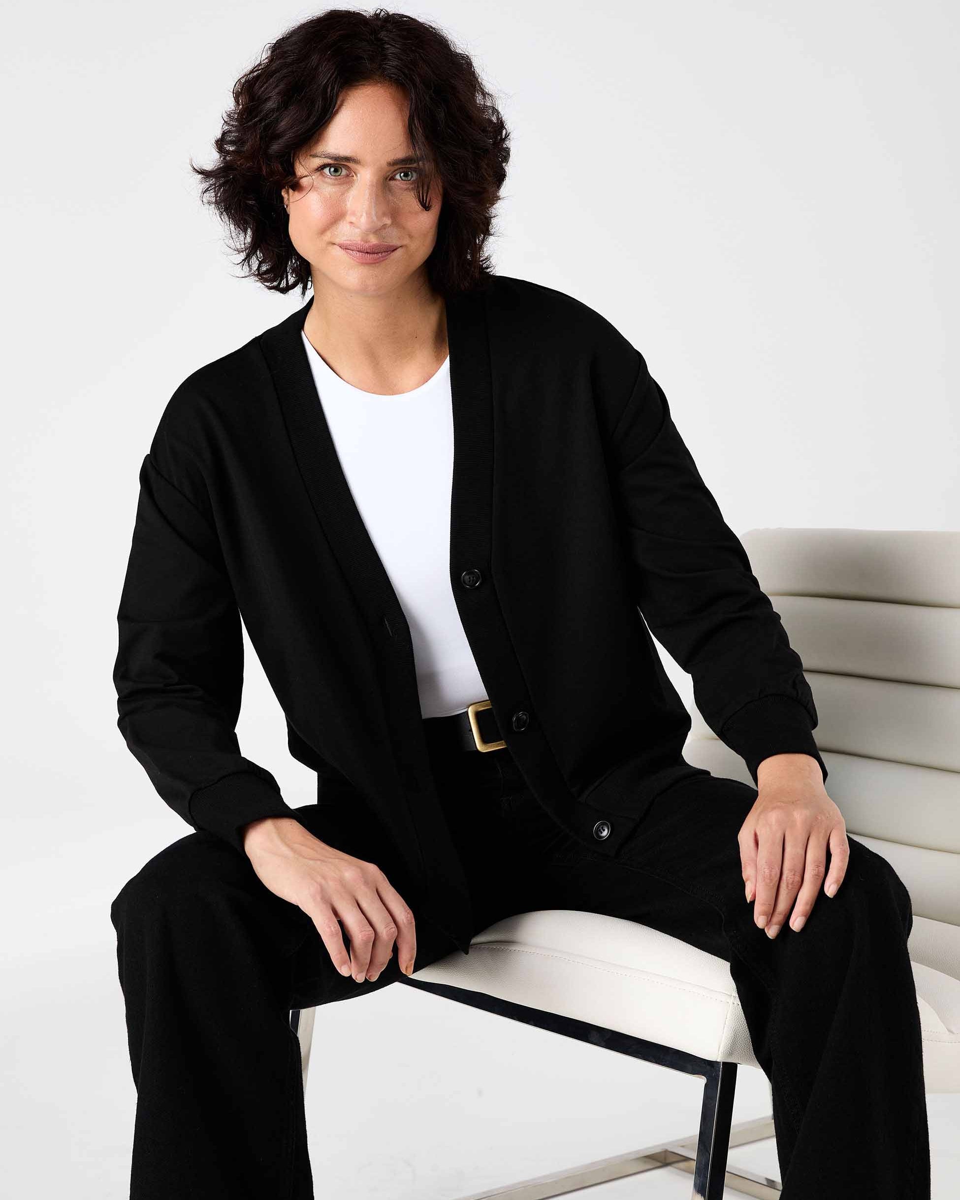 Leighton Sweat Top - Black