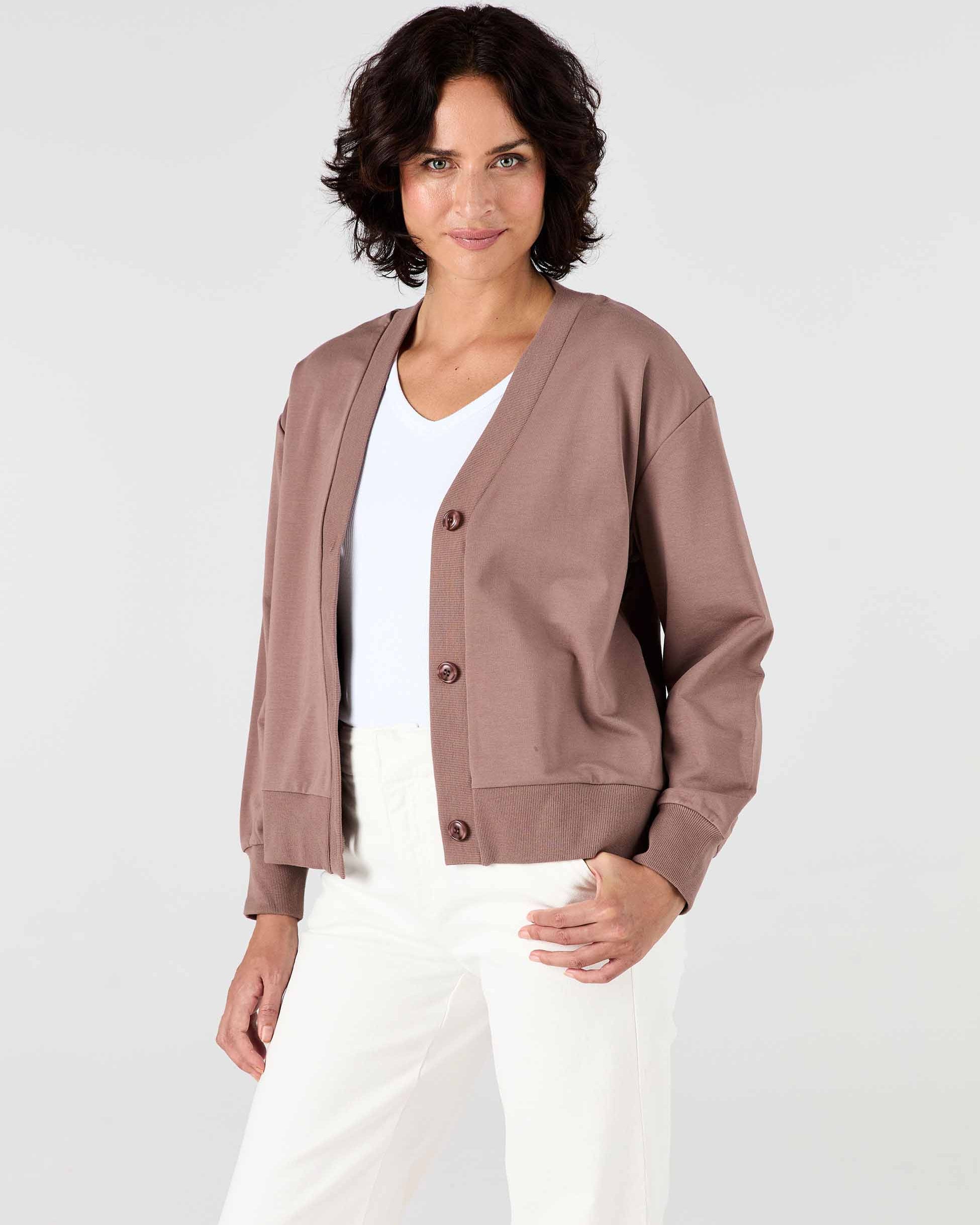 Leighton Sweat Top - Taupe