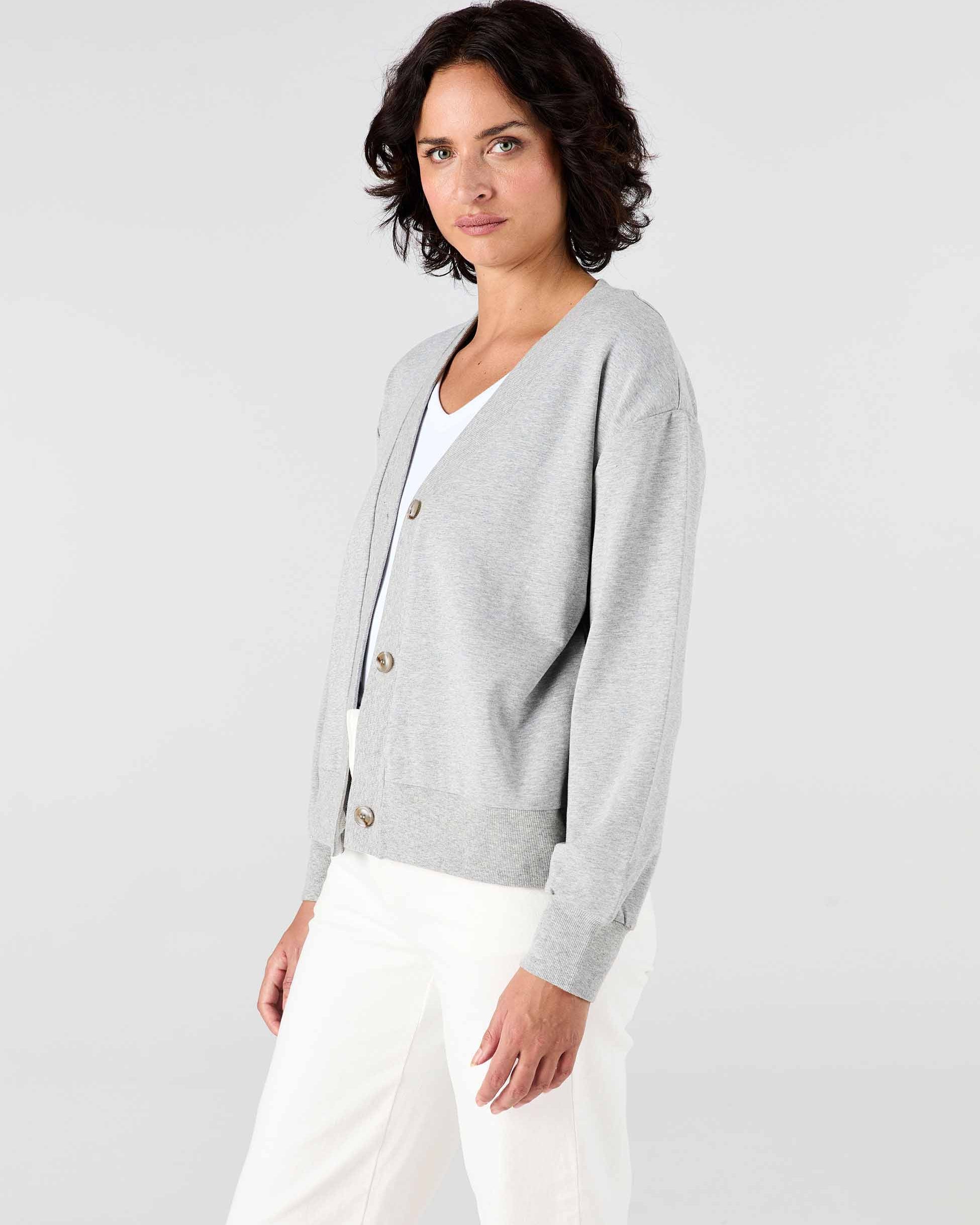 Leighton Sweat Top - Grey Marl