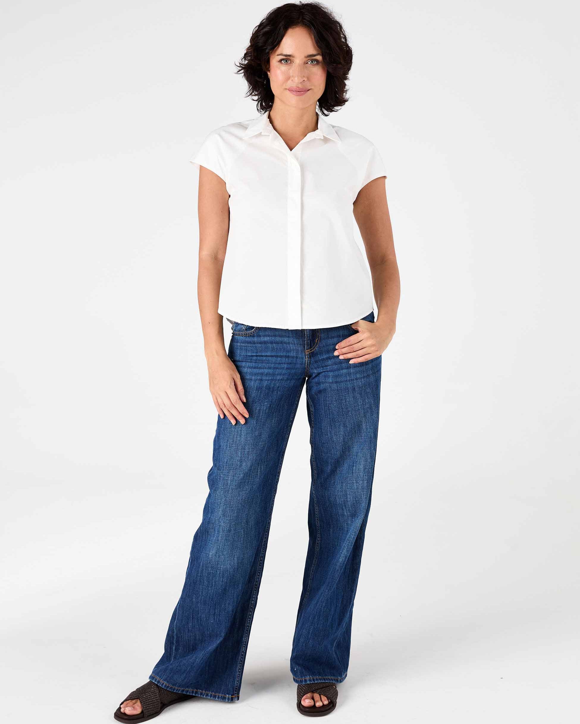 Laurel Poplin Shirt - White