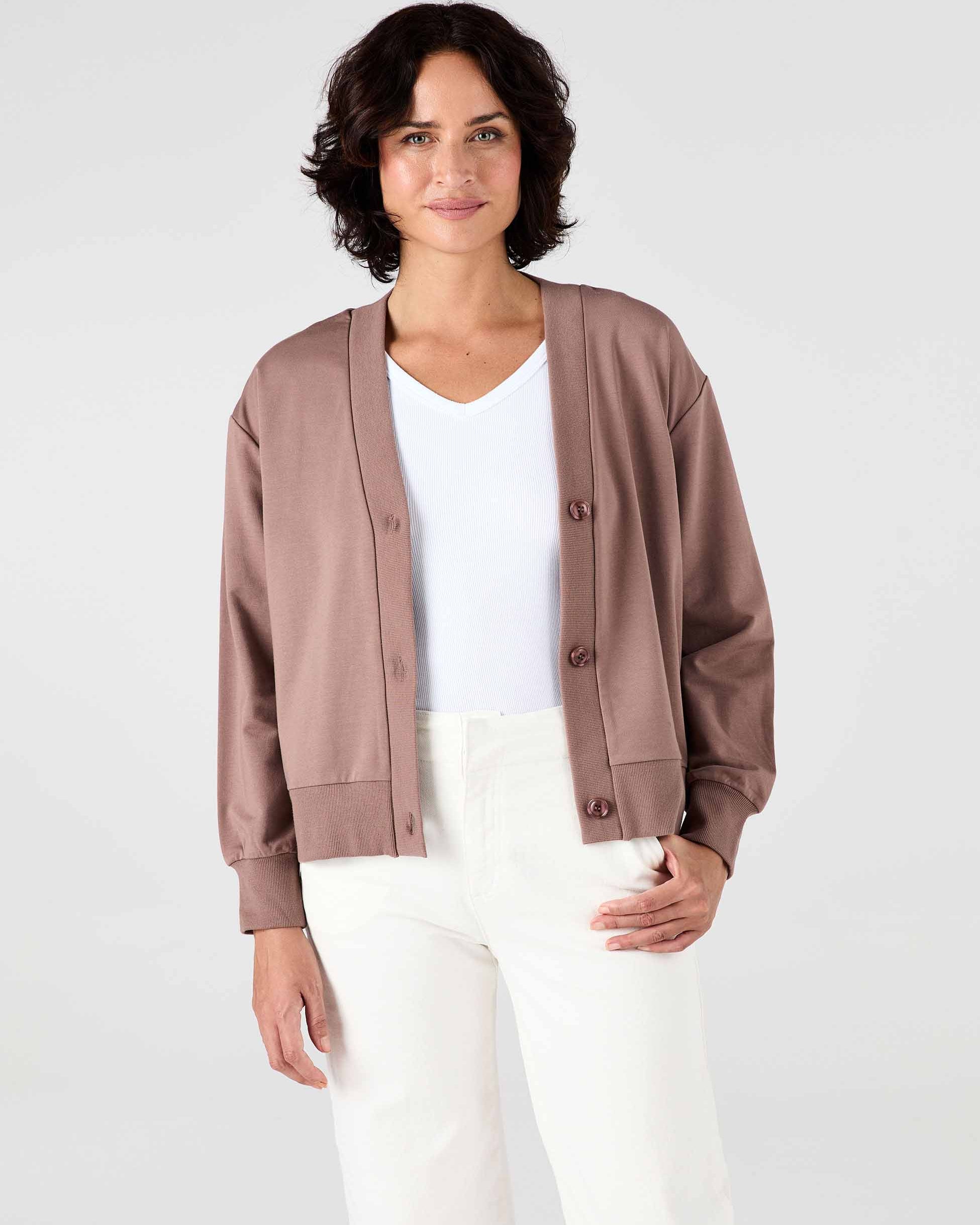 Leighton Sweat Top - Taupe