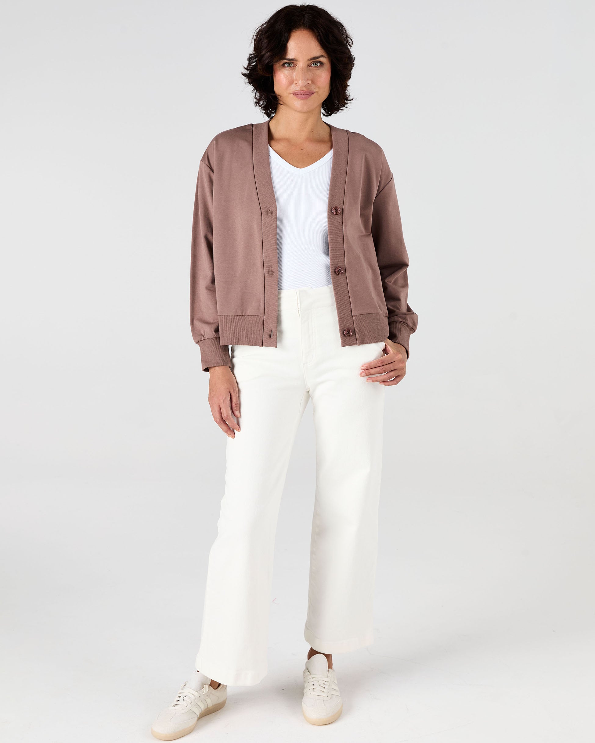 Leighton Sweat Top - Taupe