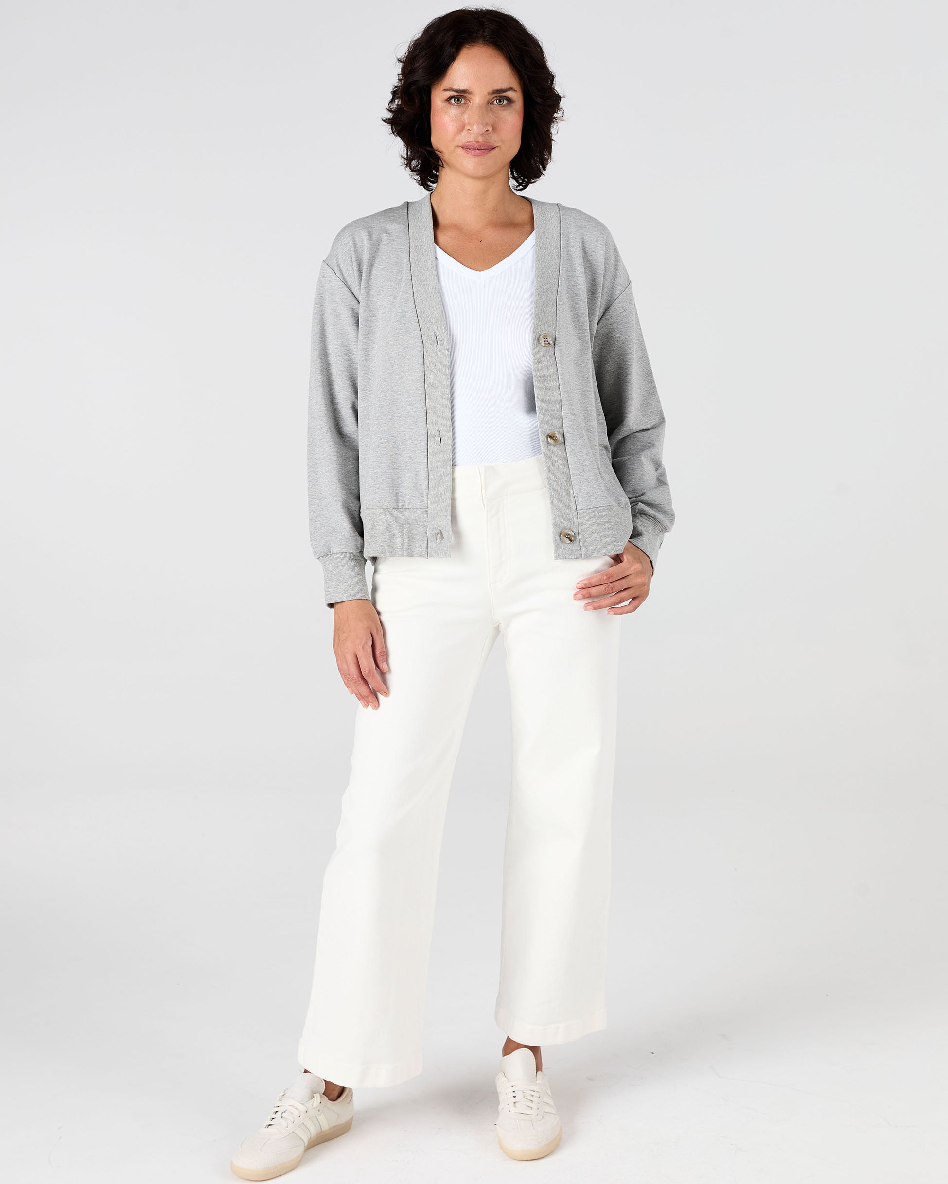 Leighton Sweat Top - Grey Marl
