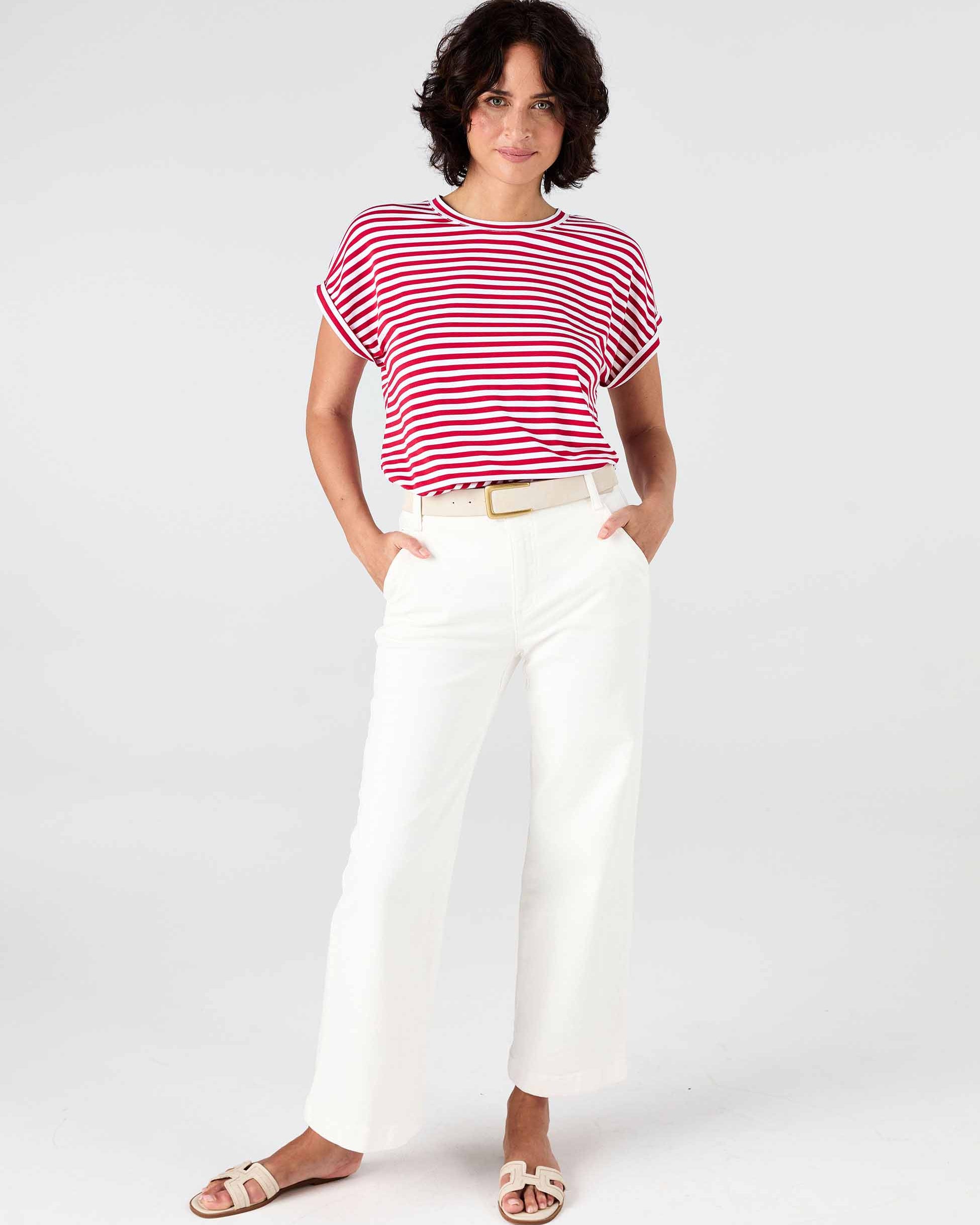Jessica Oversized Tee - Cherry