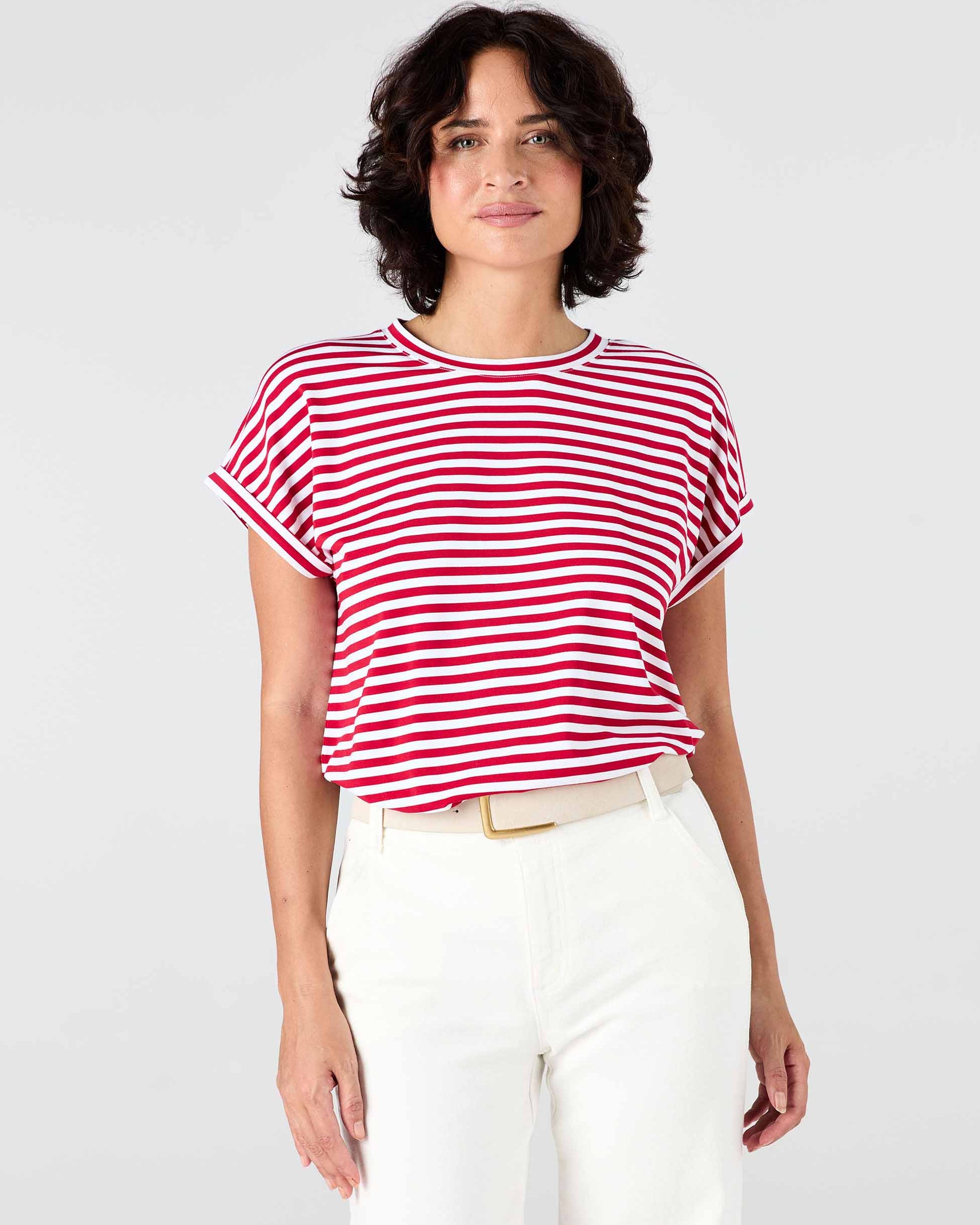 Jessica Oversized Tee - Cherry