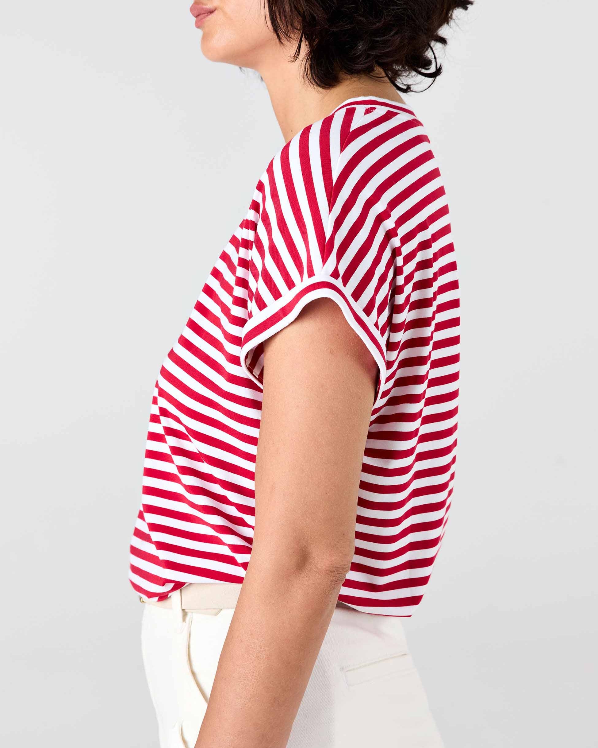 Jessica Oversized Tee - Cherry