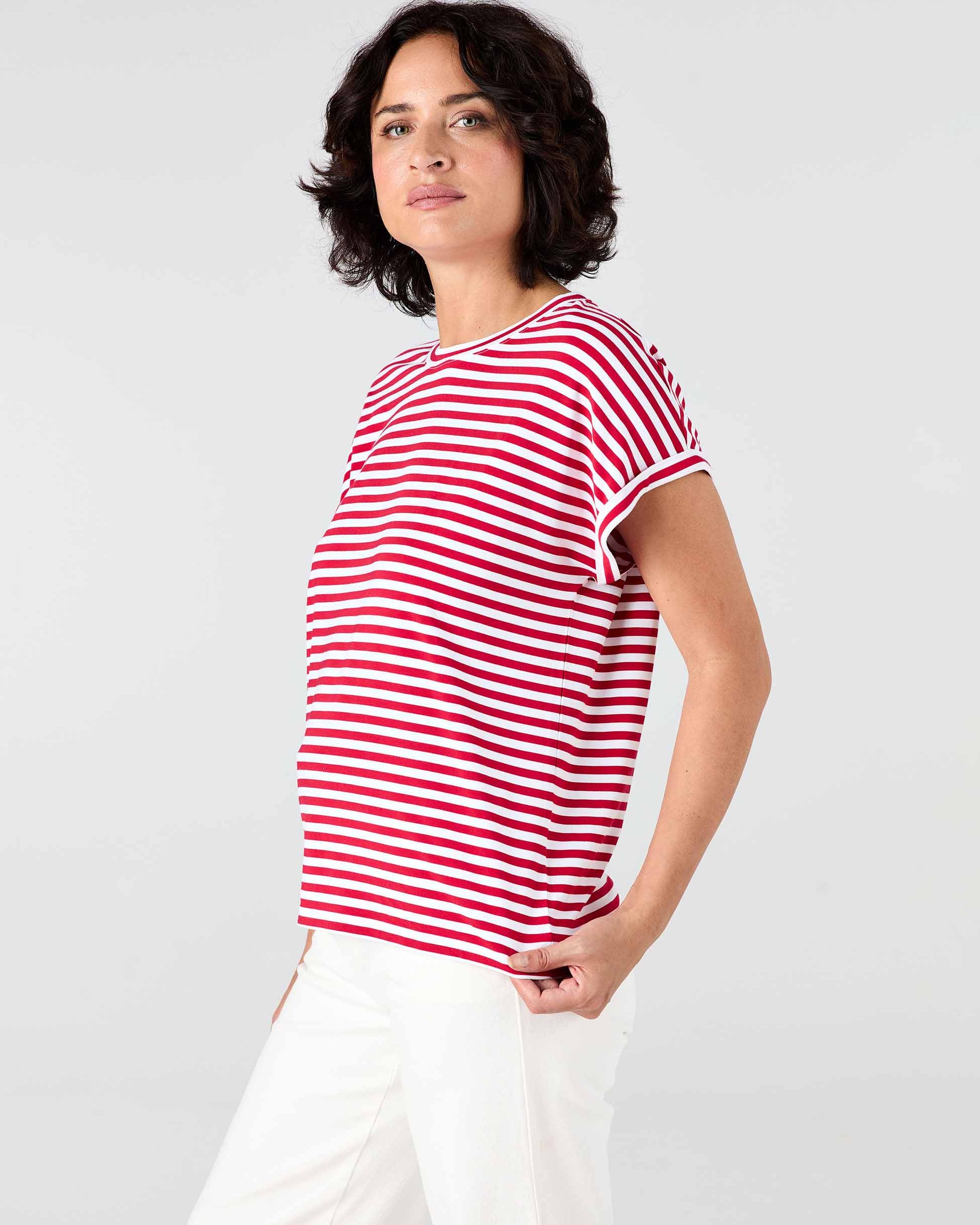 Jessica Oversized Tee - Cherry