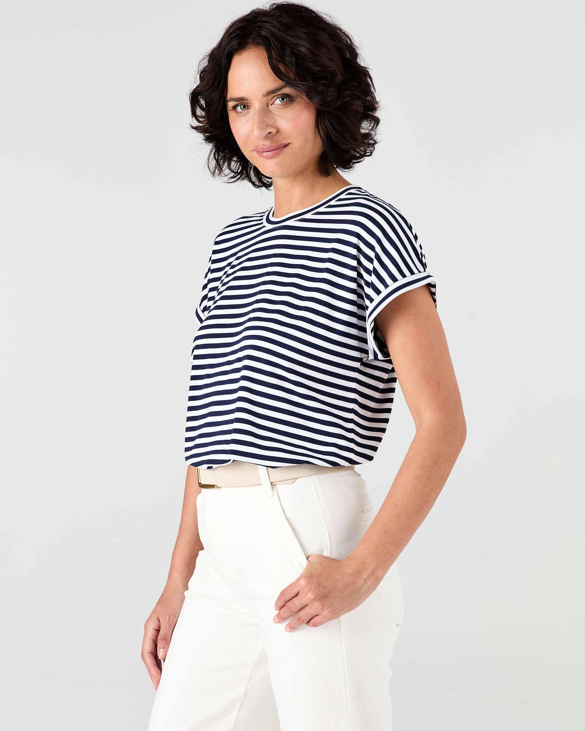 Jessica Oversized Tee - Navy