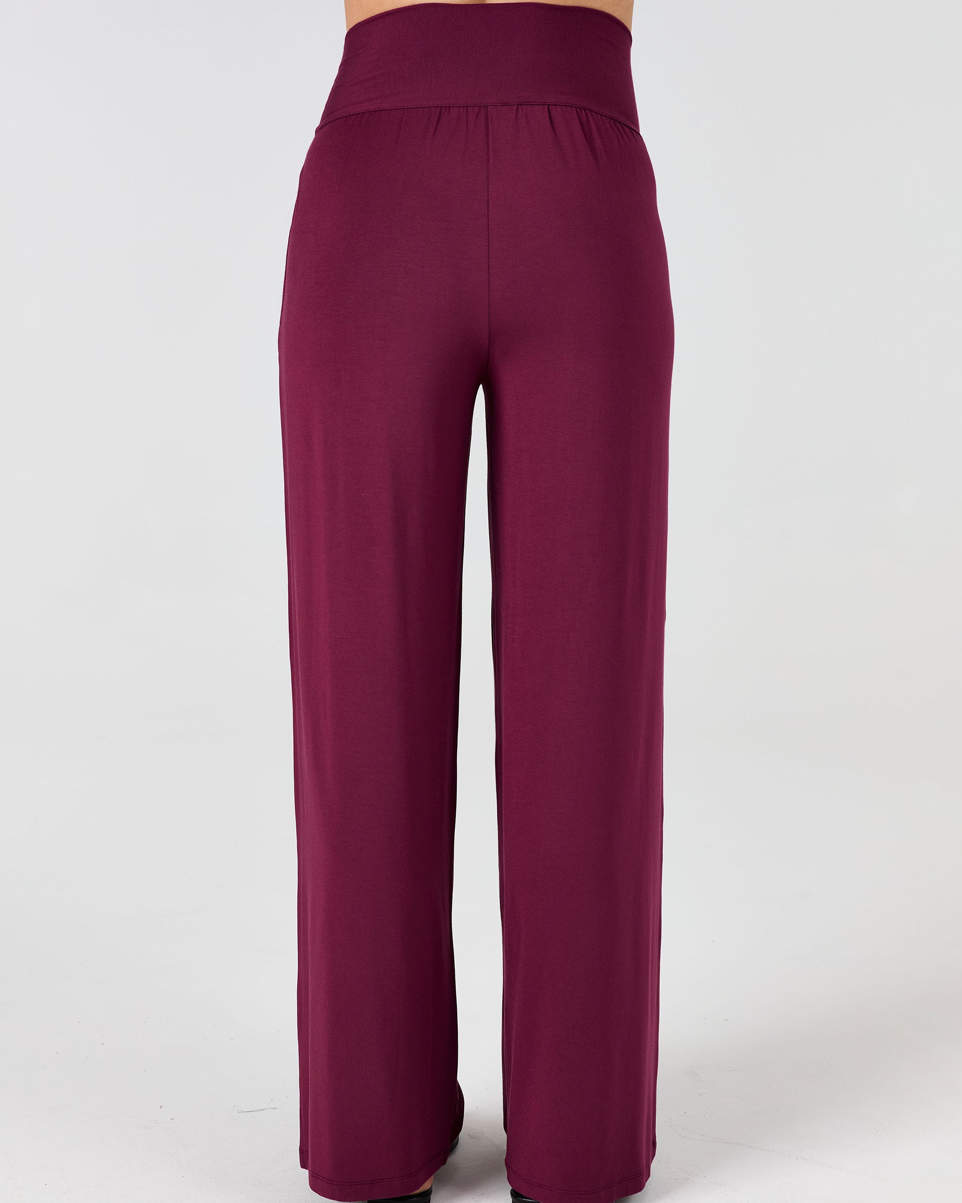 Nomad Modal Wide Leg Pant - Ruby