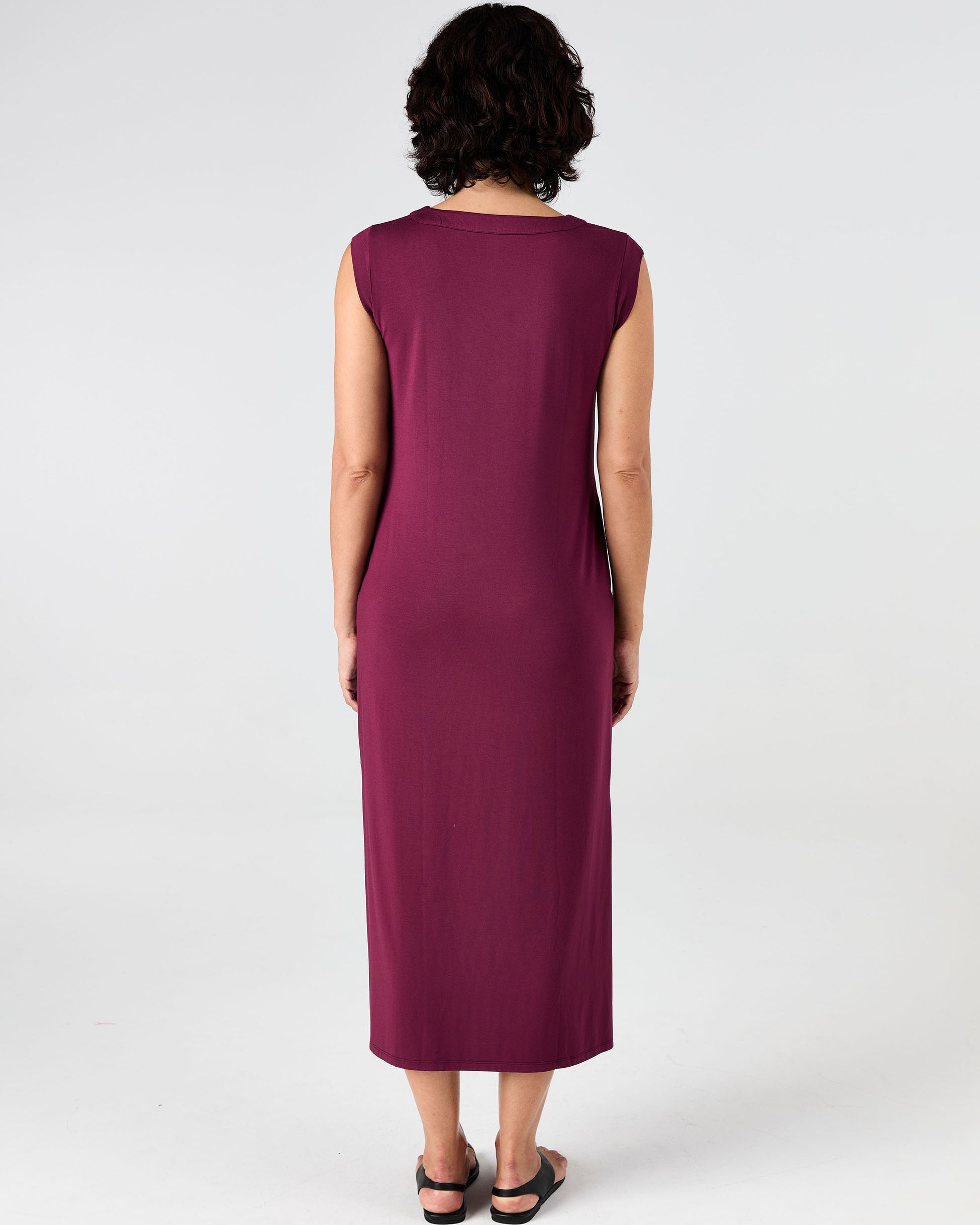 Everly V Neck Maxi Dress - Ruby