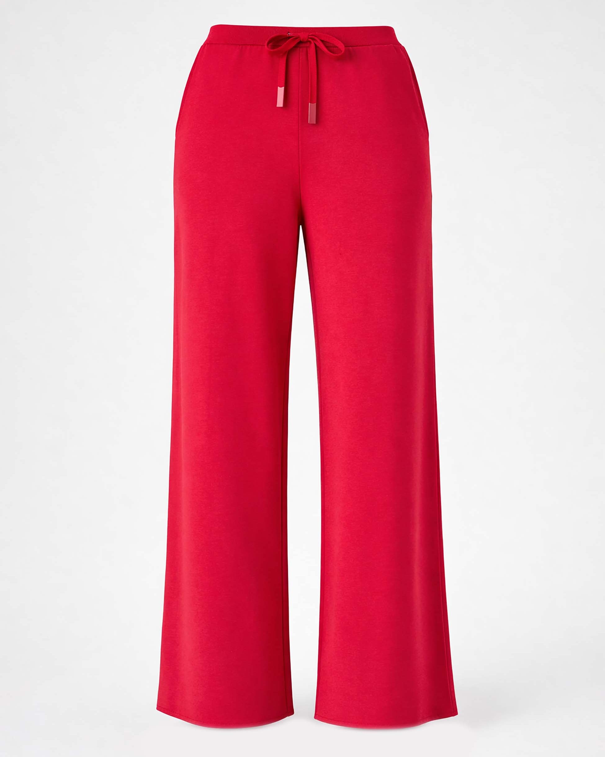 Classic Wide Leg Sweat Pants - Cherry