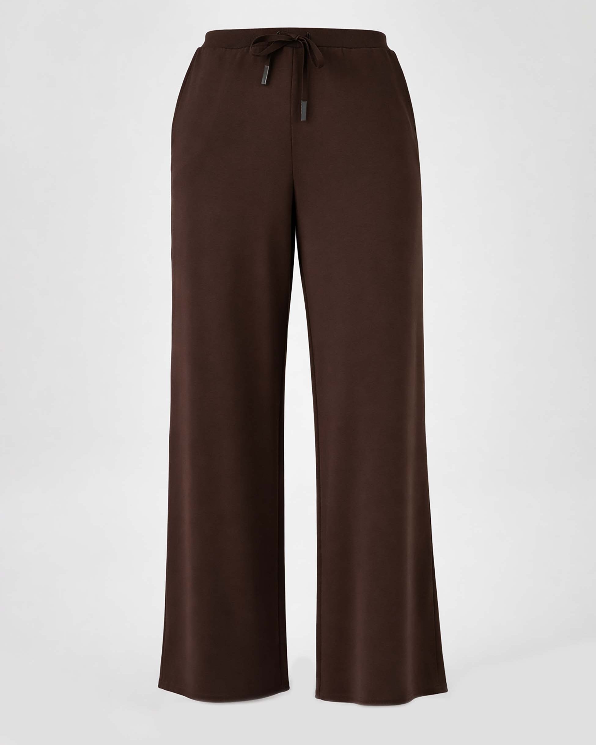 Classic Wide Leg Sweat Pants - Coffee Bean