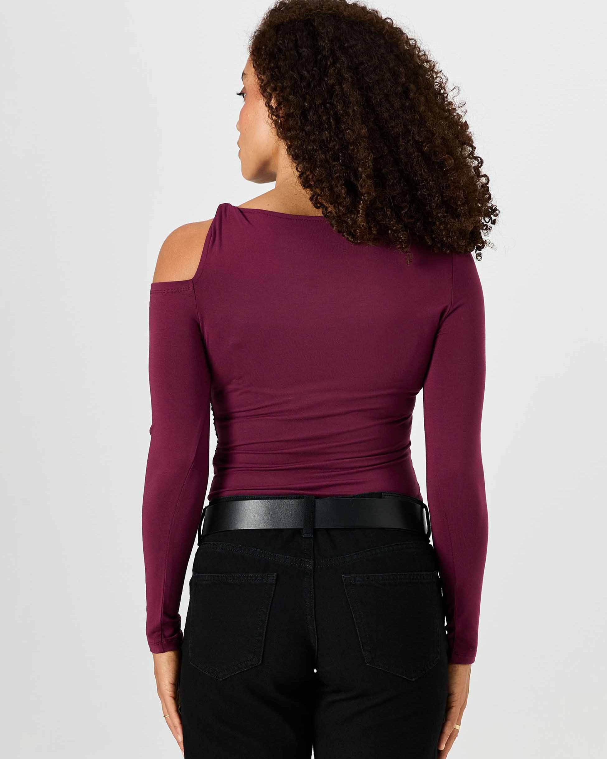 Twist Long Sleeve Top - Ruby