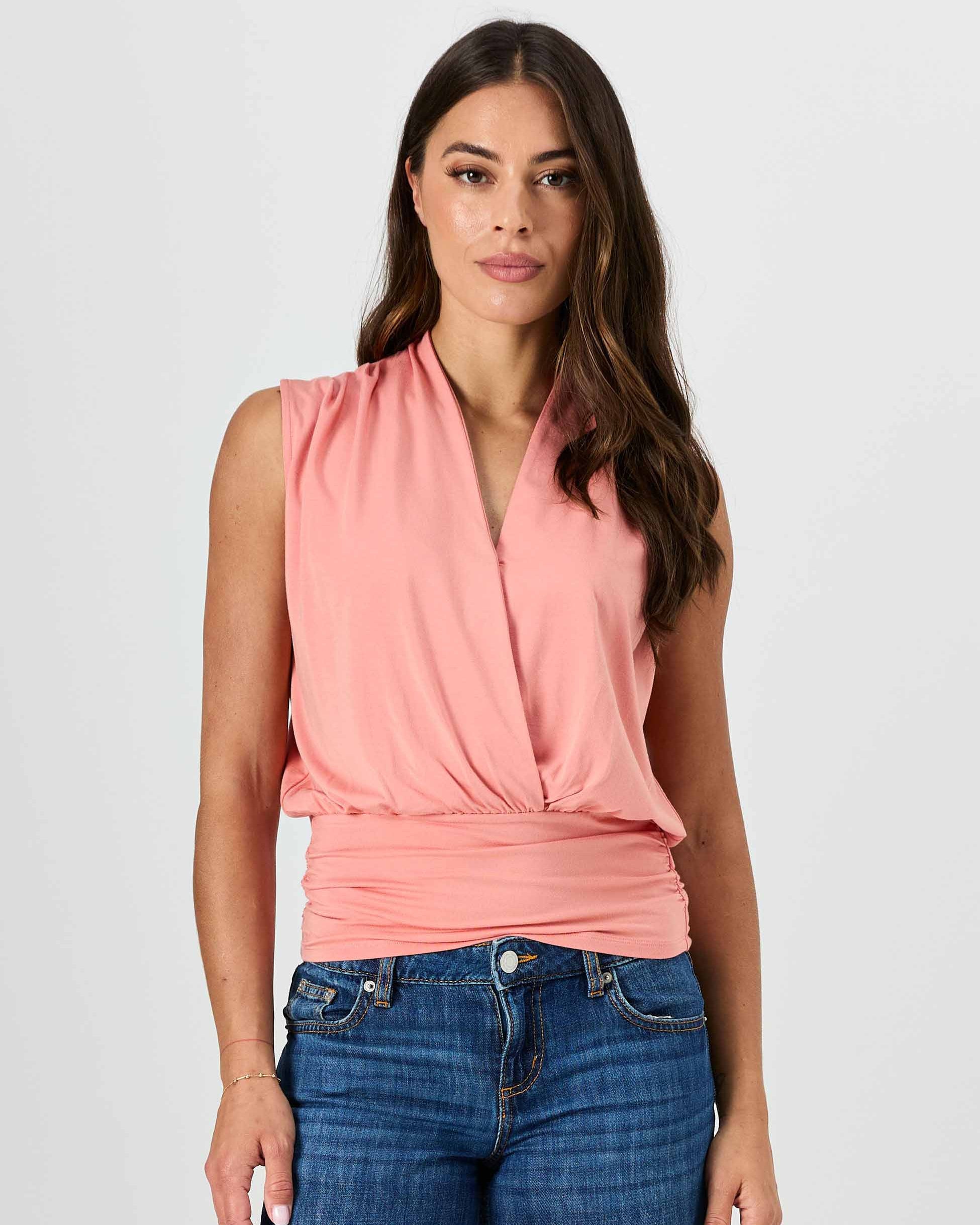 Shawl Collar Top Apricot