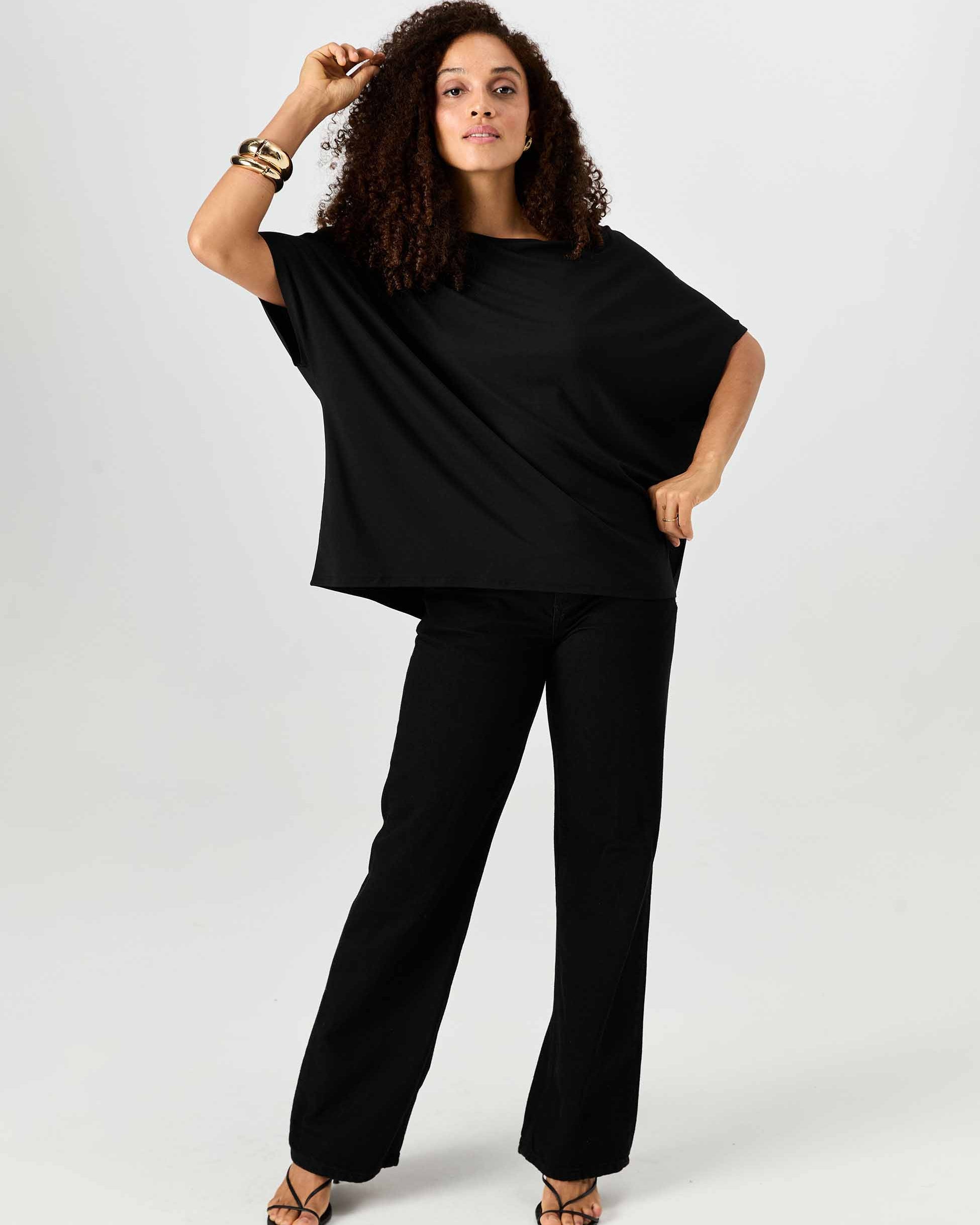 Flow Luxe Tunic - Black