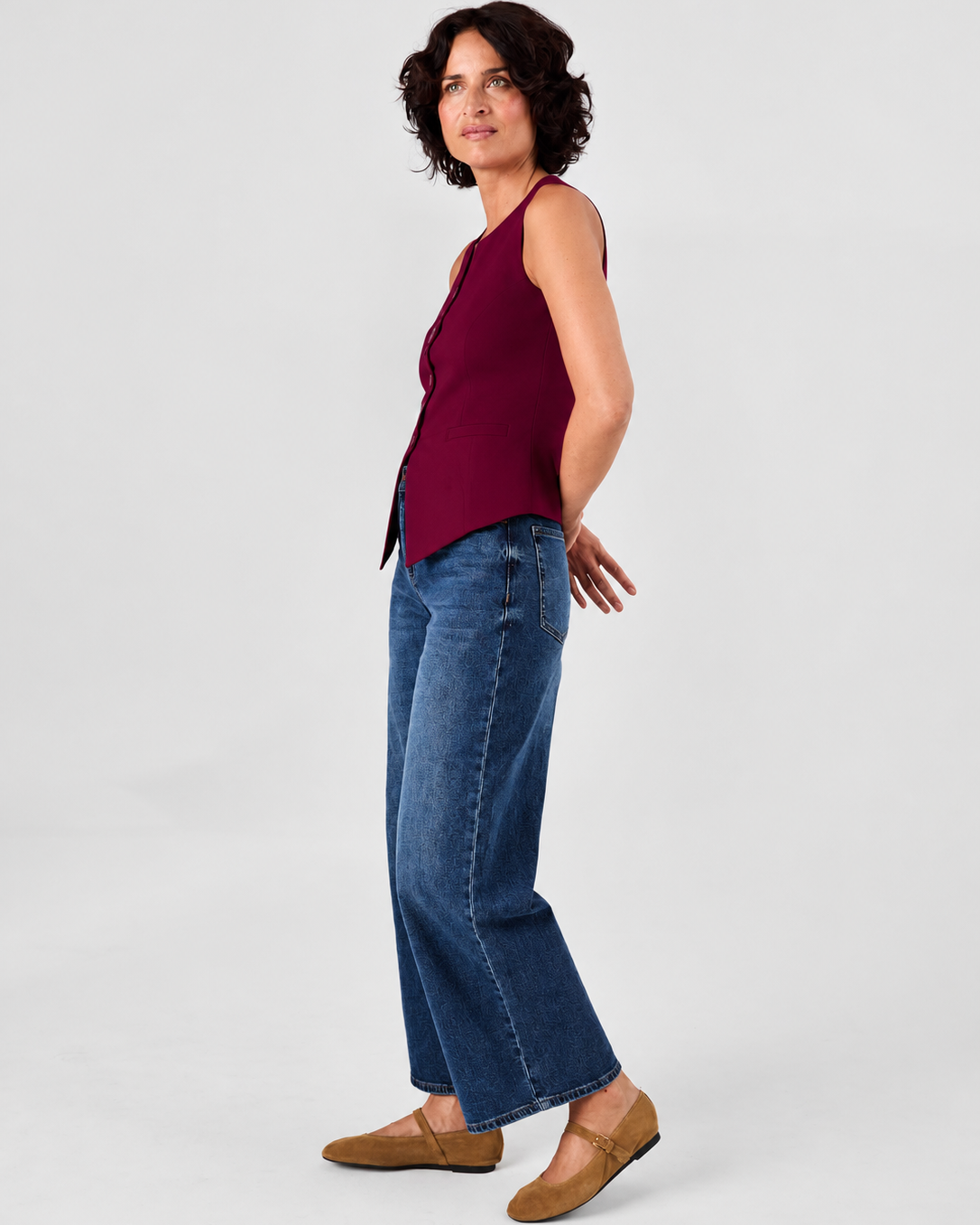 Fitted Waistcoat - Sangria