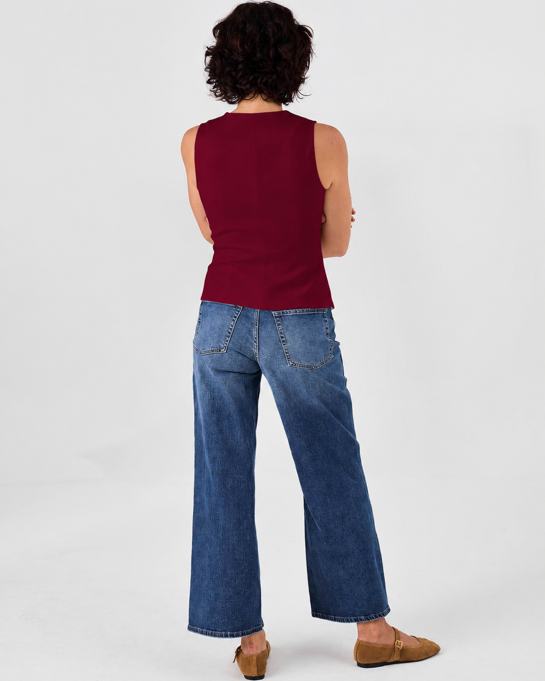 Fitted Waistcoat - Sangria