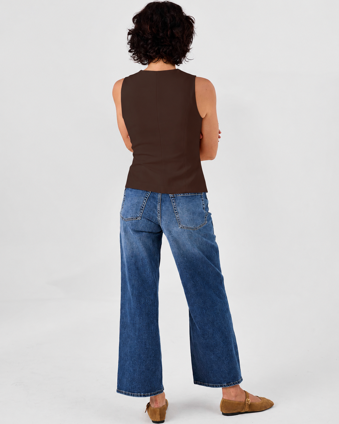 Fitted Waistcoat - Coffee Bean