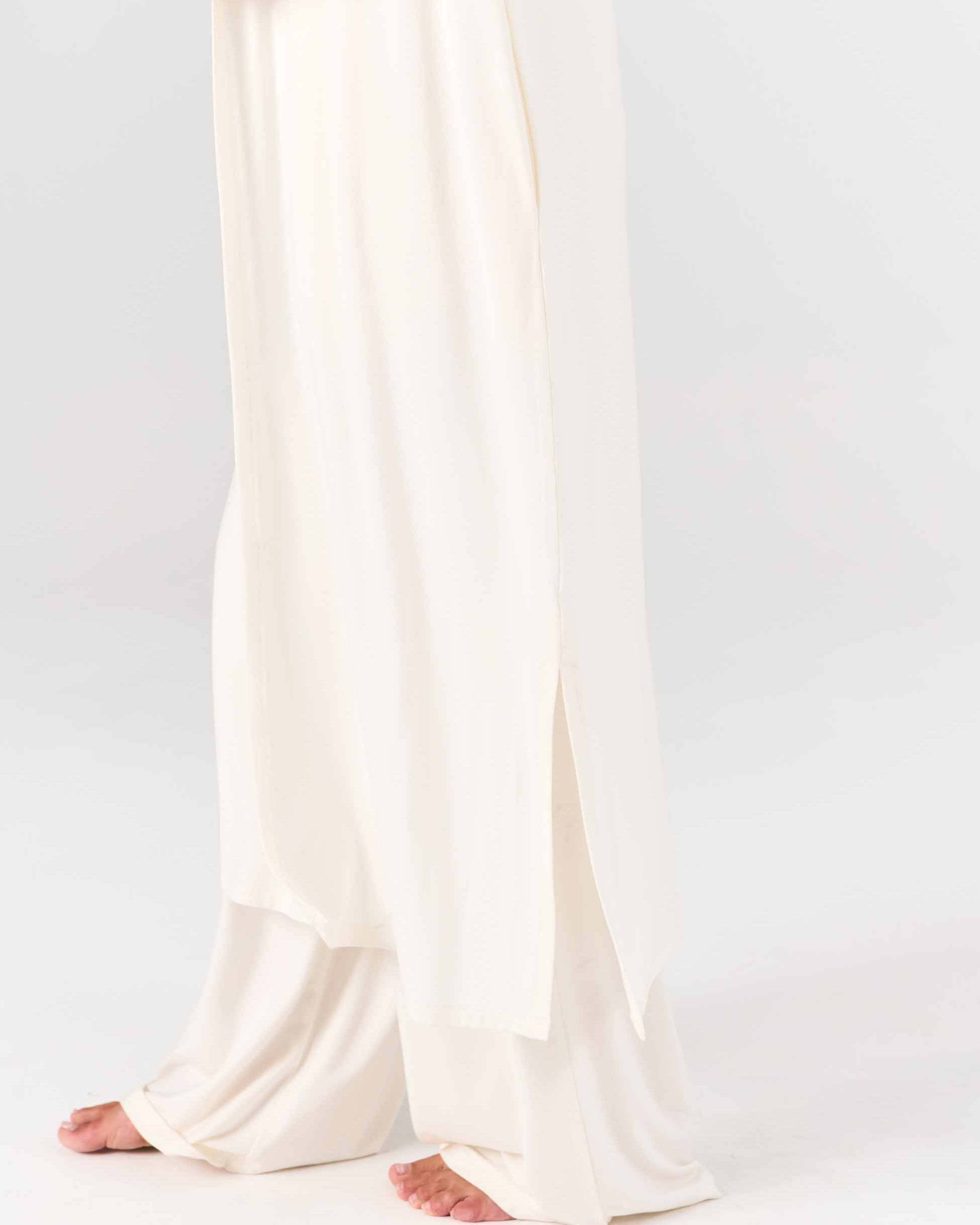 Modal Longline Cardigan - Soft White