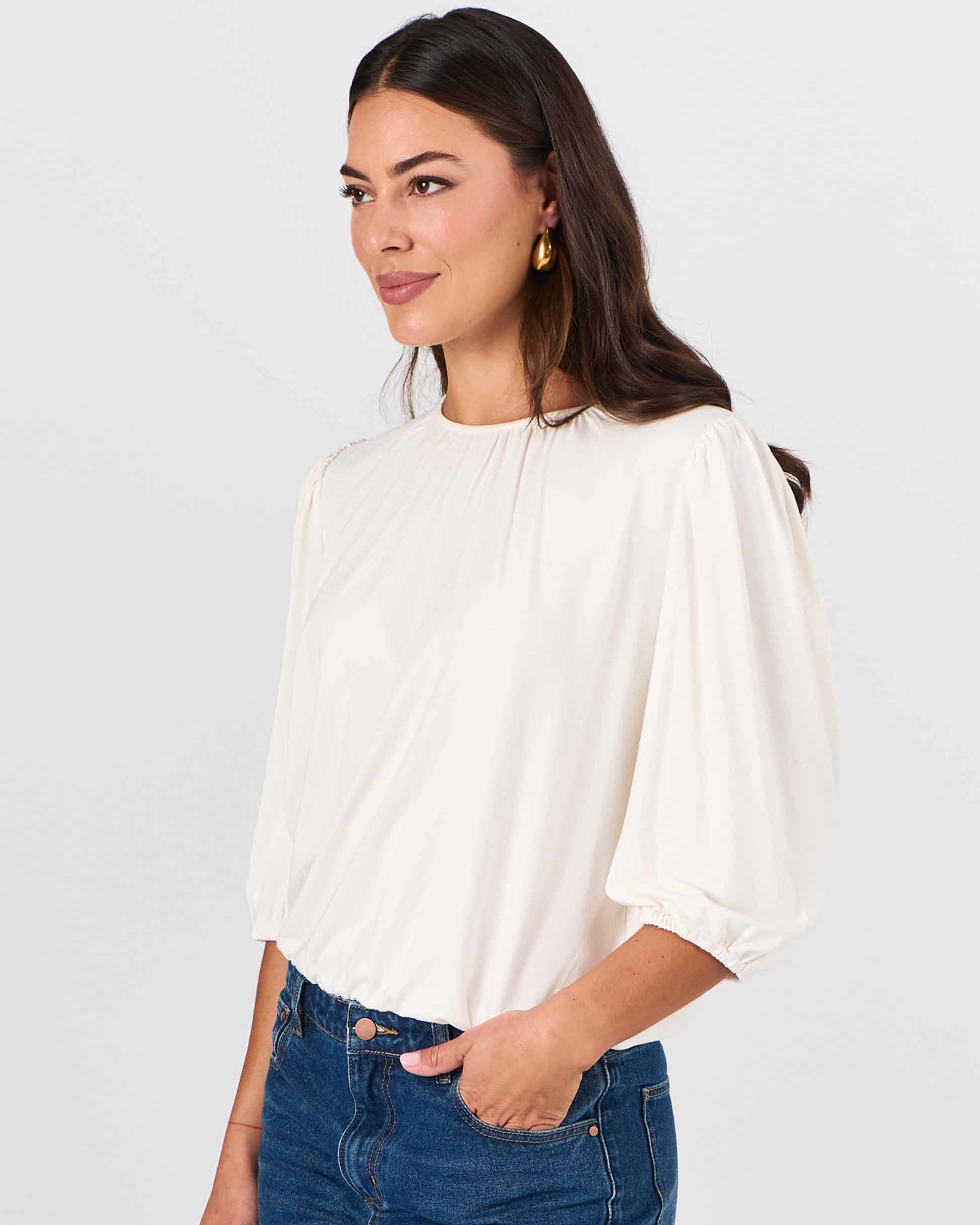 Millie Modal Top - Soft White