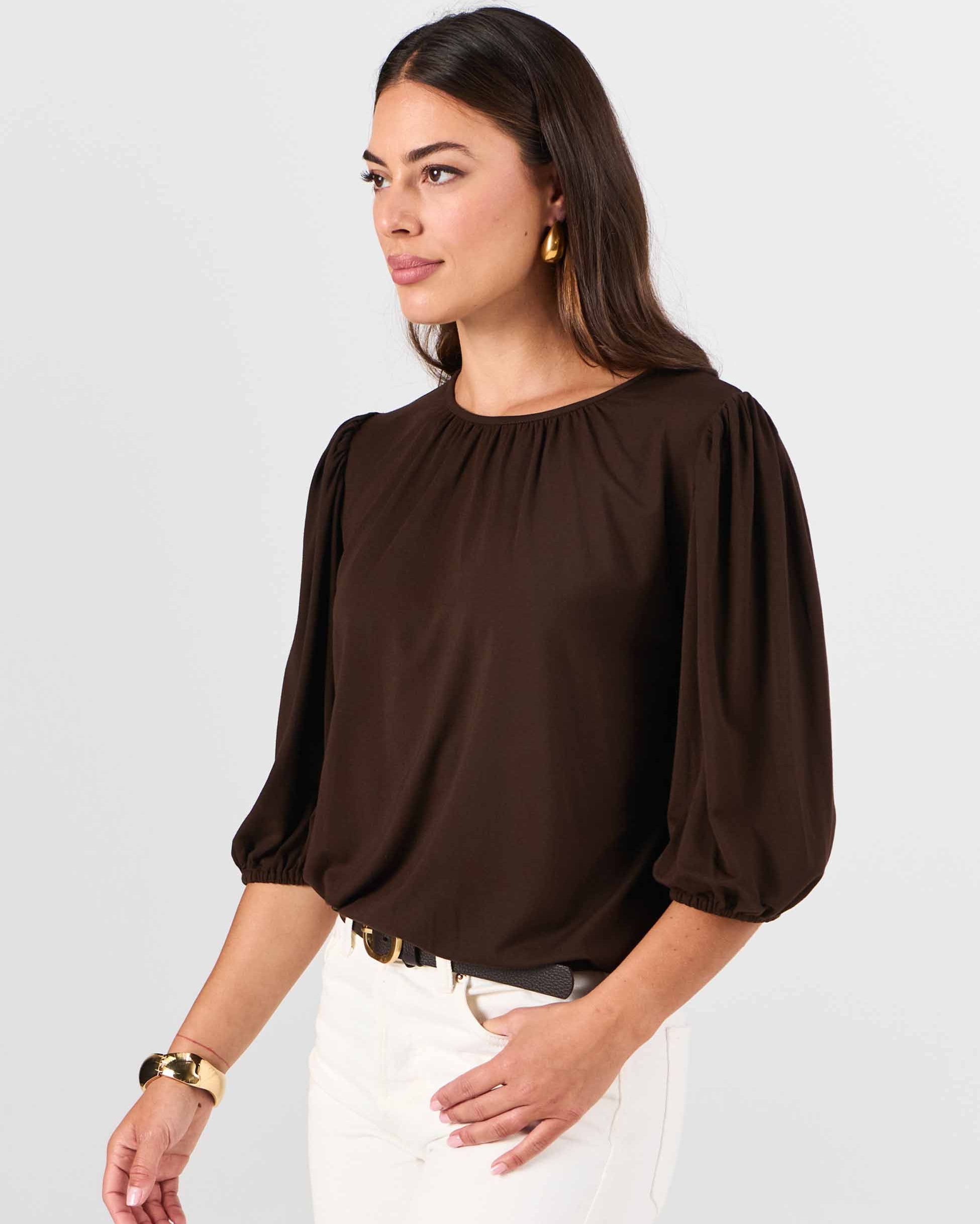 Millie Modal Top - Coffee Bean