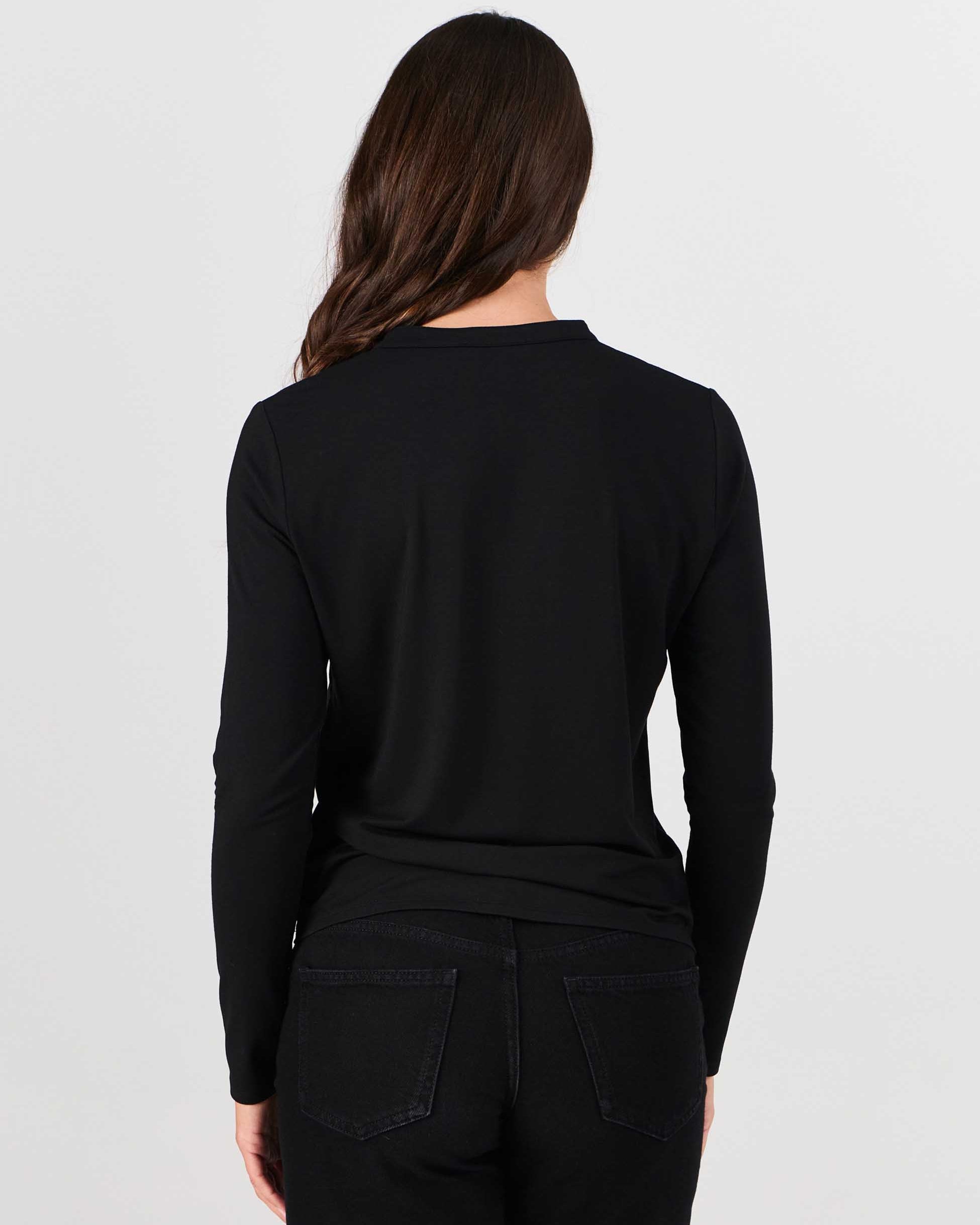 Nero Long Sleeve Top - Black