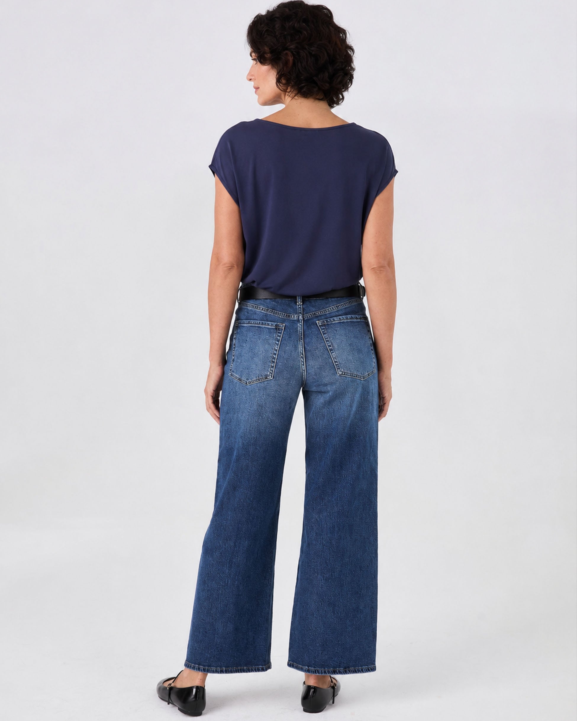 Modal Luxe Layer Tee - Navy
