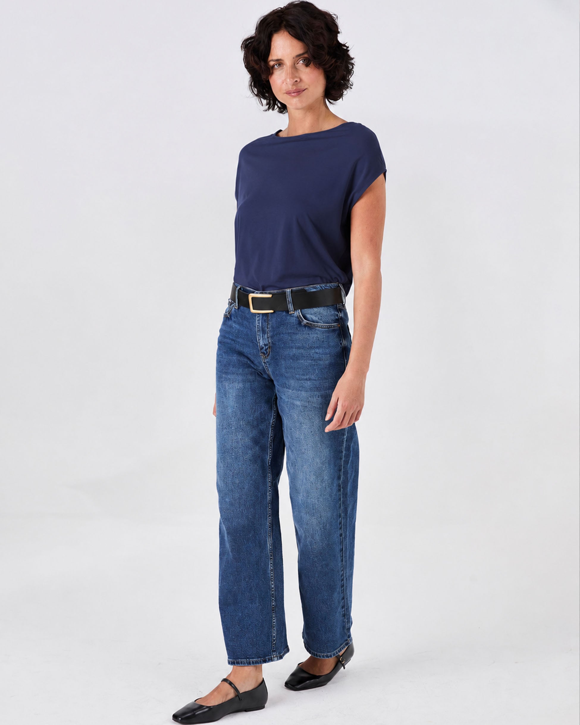 Modal Luxe Layer Tee - Navy