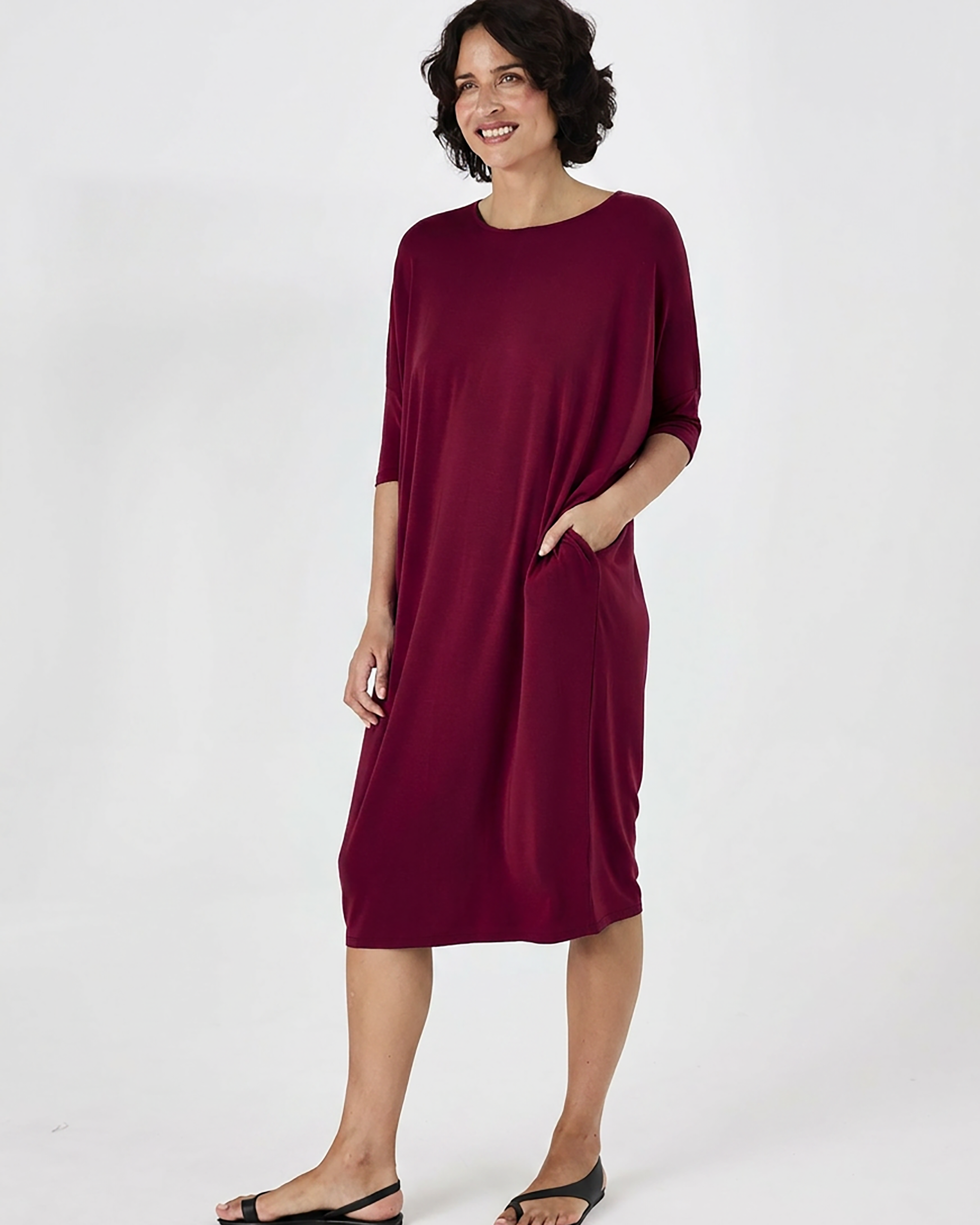 Easy Flow Dress - Sangria