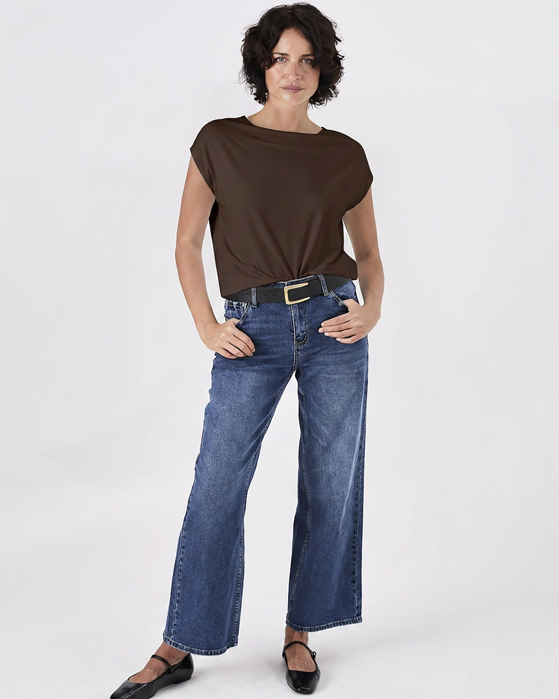 Modal Luxe Layer Tee - Coffee Bean
